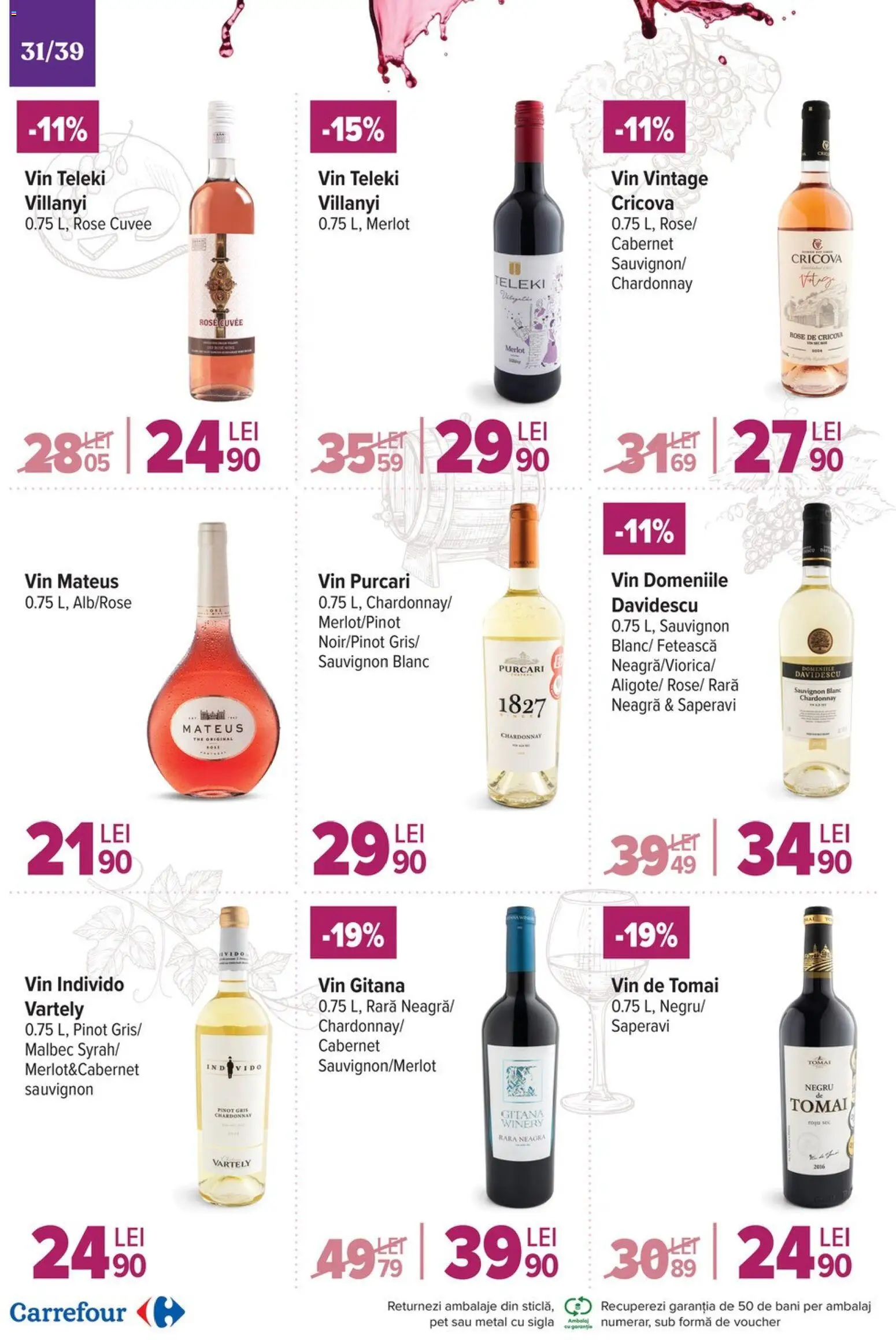 Catalog Carrefour 19 Noiembrie - 1 Decembrie 2025 | Pagina 31 | Produse: Vin
