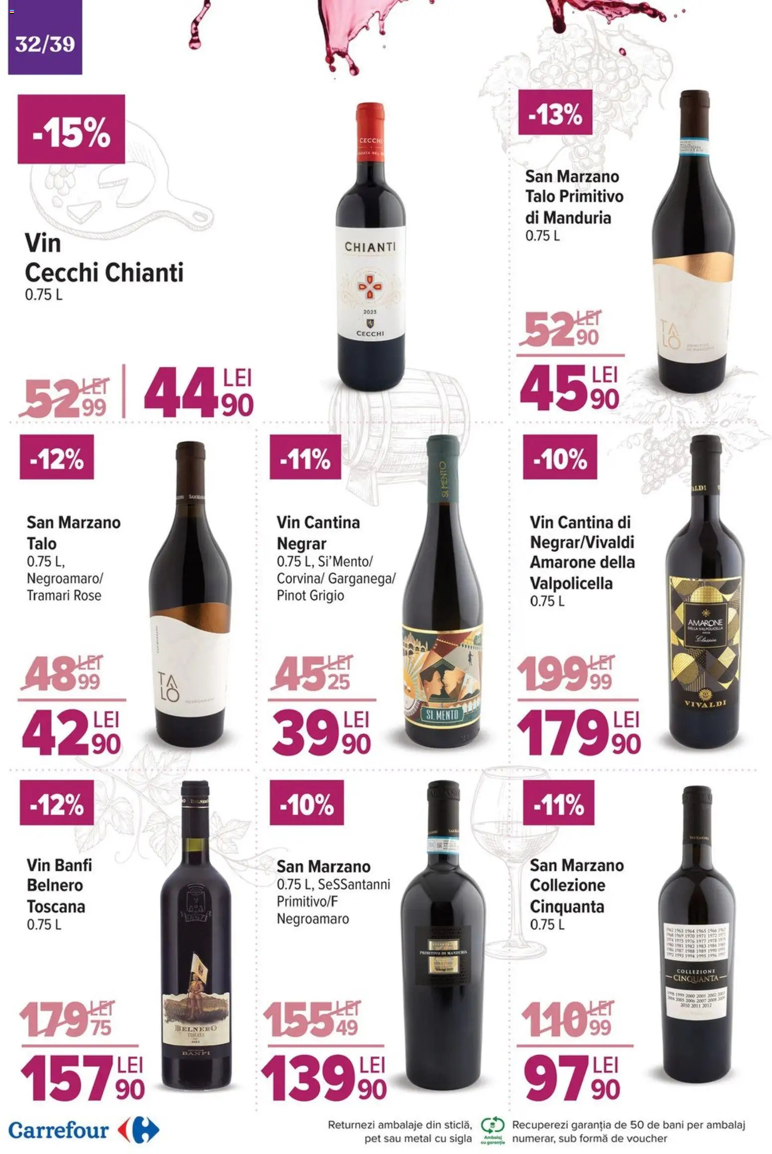 Catalog Carrefour 19 Noiembrie - 1 Decembrie 2025 | Pagina 32 | Produse: Vin