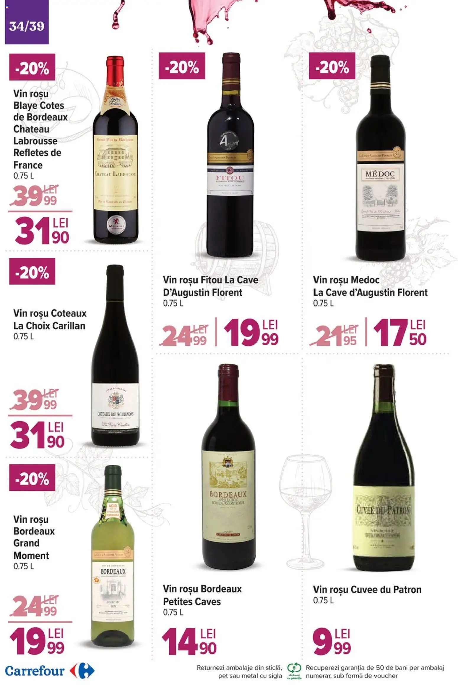 Catalog Carrefour 19 Noiembrie - 1 Decembrie 2025 | Pagina 34 | Produse: Vin