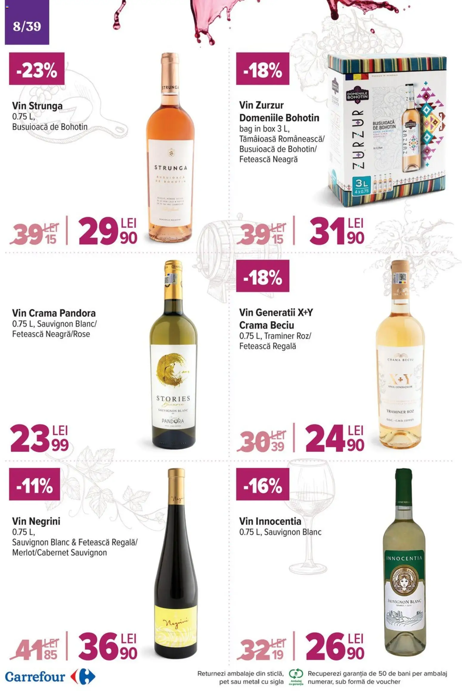 Catalog Carrefour 19 Noiembrie - 1 Decembrie 2025 | Pagina 8 | Produse: Vin