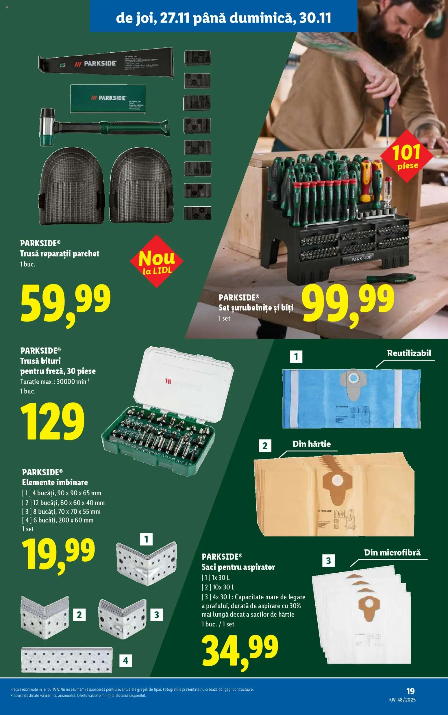 Catalog LIDL 24 - 29 Noiembrie 2025 | Pagina 19 | Produse: Aspirator, Parchet