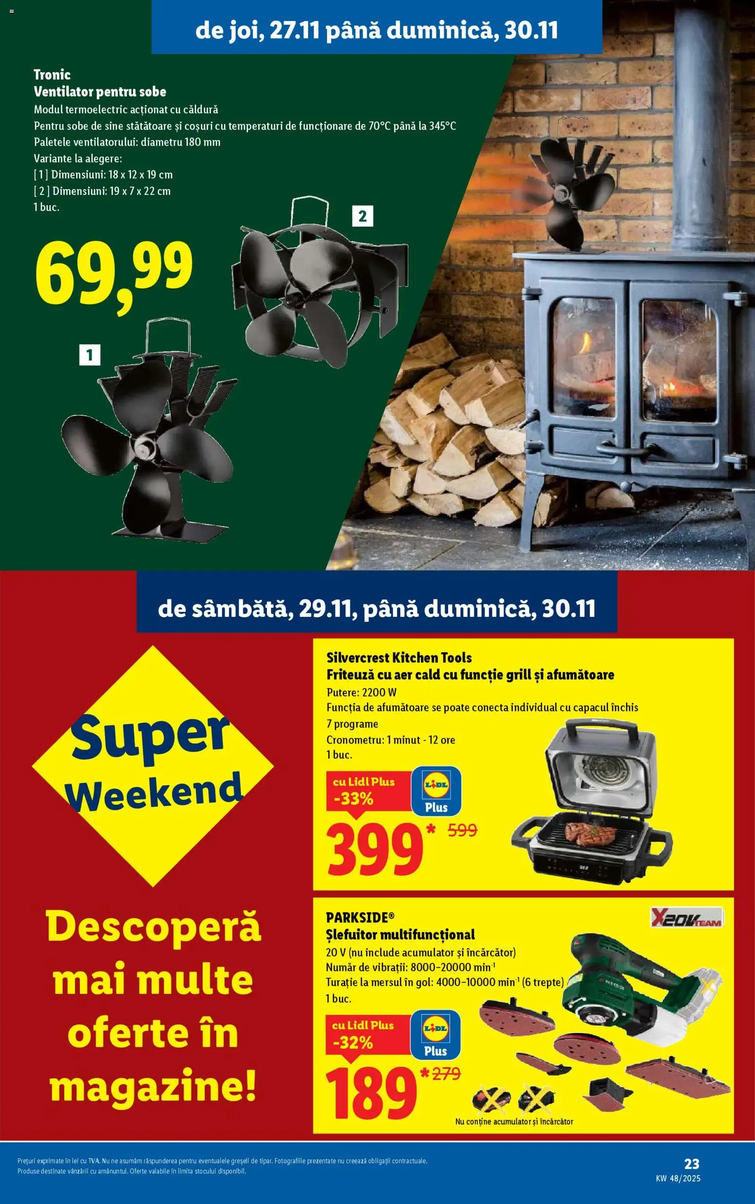 Catalog LIDL 24 - 29 Noiembrie 2025 | Pagina 23 | Produse: Încărcător, Ginseng, Ventilator, Friteuză