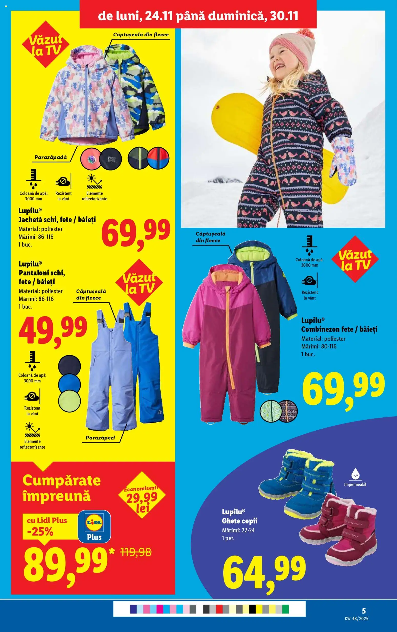 Catalog LIDL 24 - 29 Noiembrie 2025 | Pagina 5 | Produse: Jachetă, Pantaloni, Apă, Ghete
