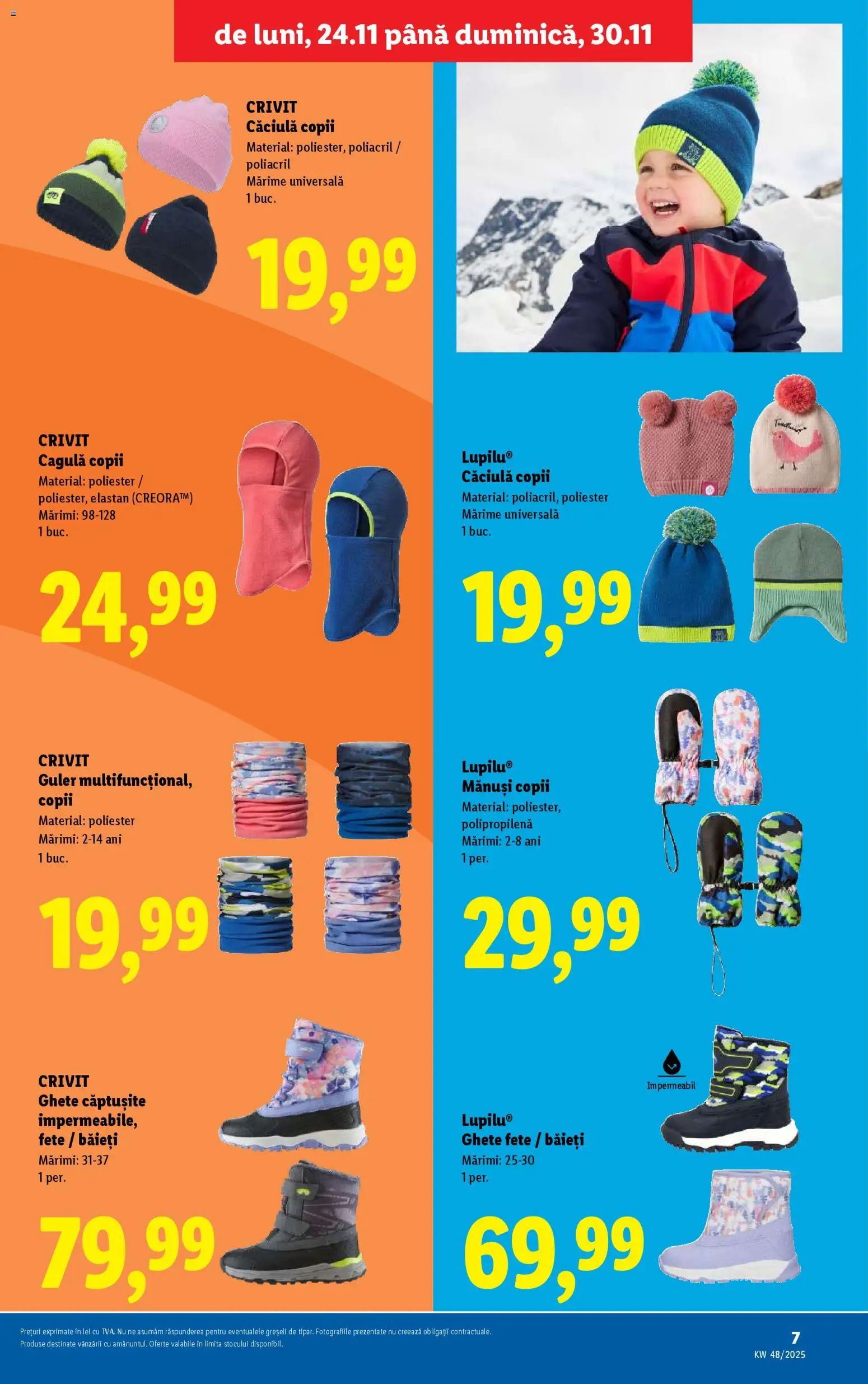 Catalog LIDL 24 - 29 Noiembrie 2025 | Pagina 7 | Produse: Mănuși, Ghete