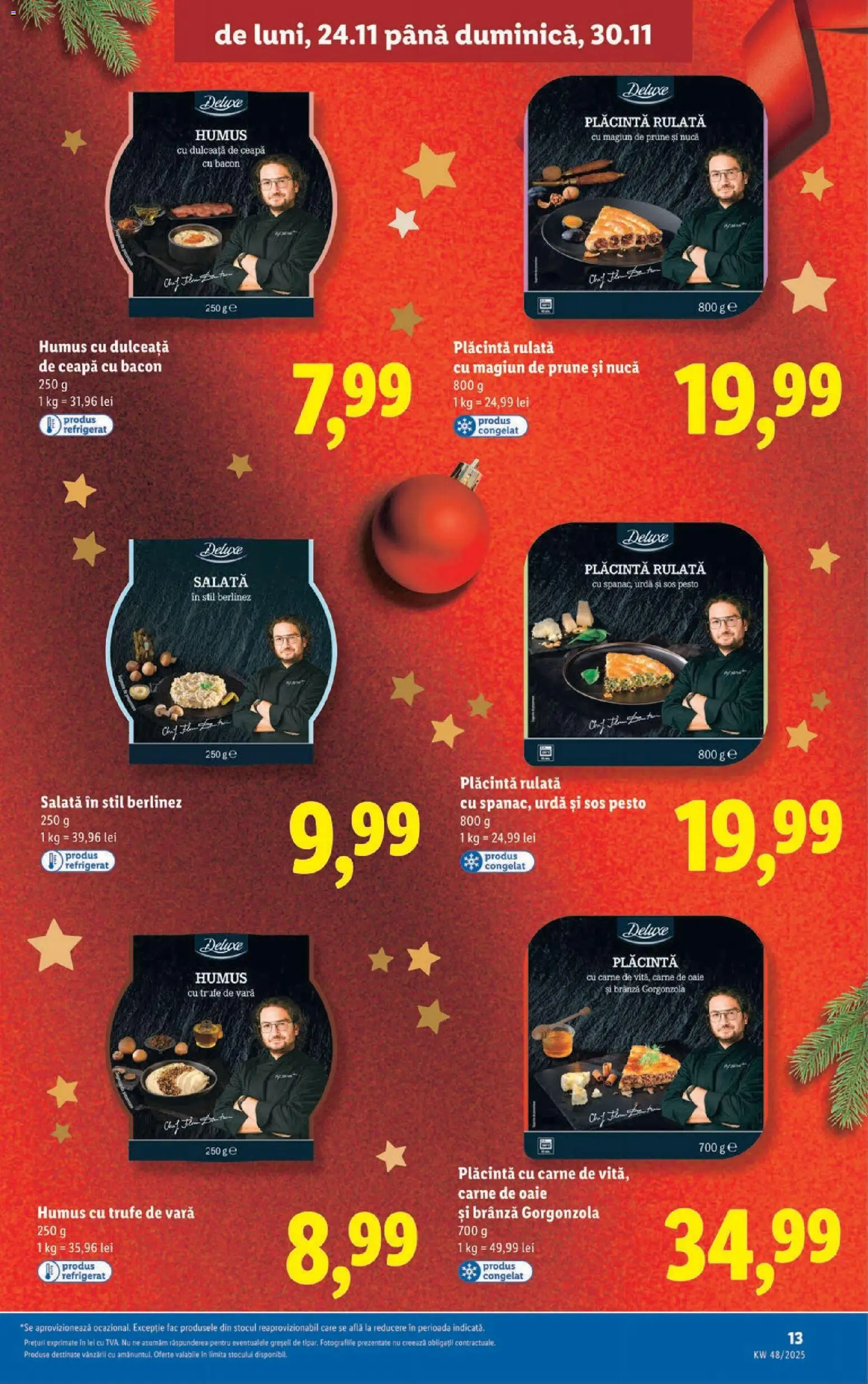 Catalog LIDL 24 - 29 Noiembrie 2025 | Pagina 13 | Produse: Plăcintă, Gorgonzola, Prune, Humus