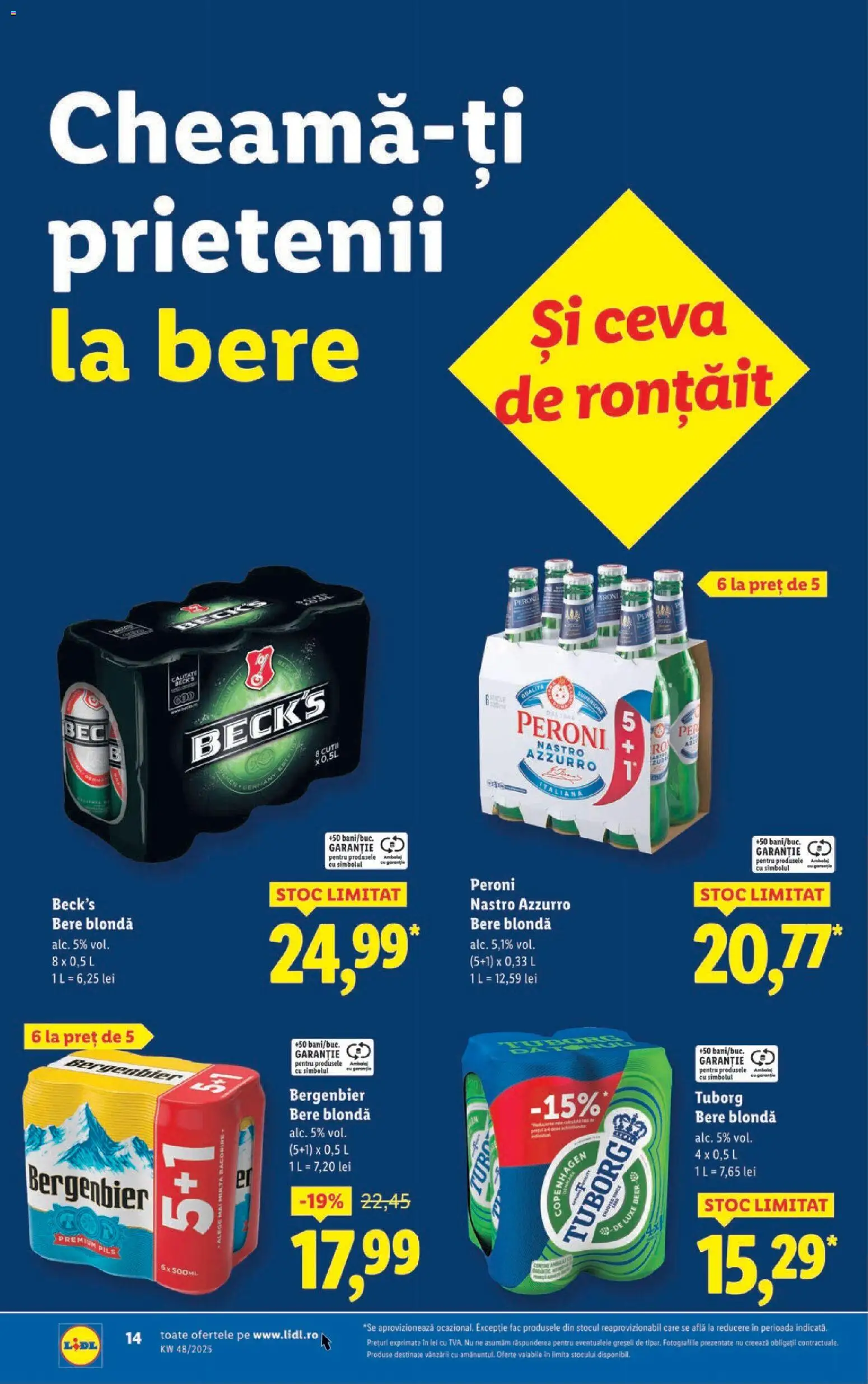 Catalog LIDL 24 - 29 Noiembrie 2025 | Pagina 14 | Produse: Bere, Plastik Kulübe