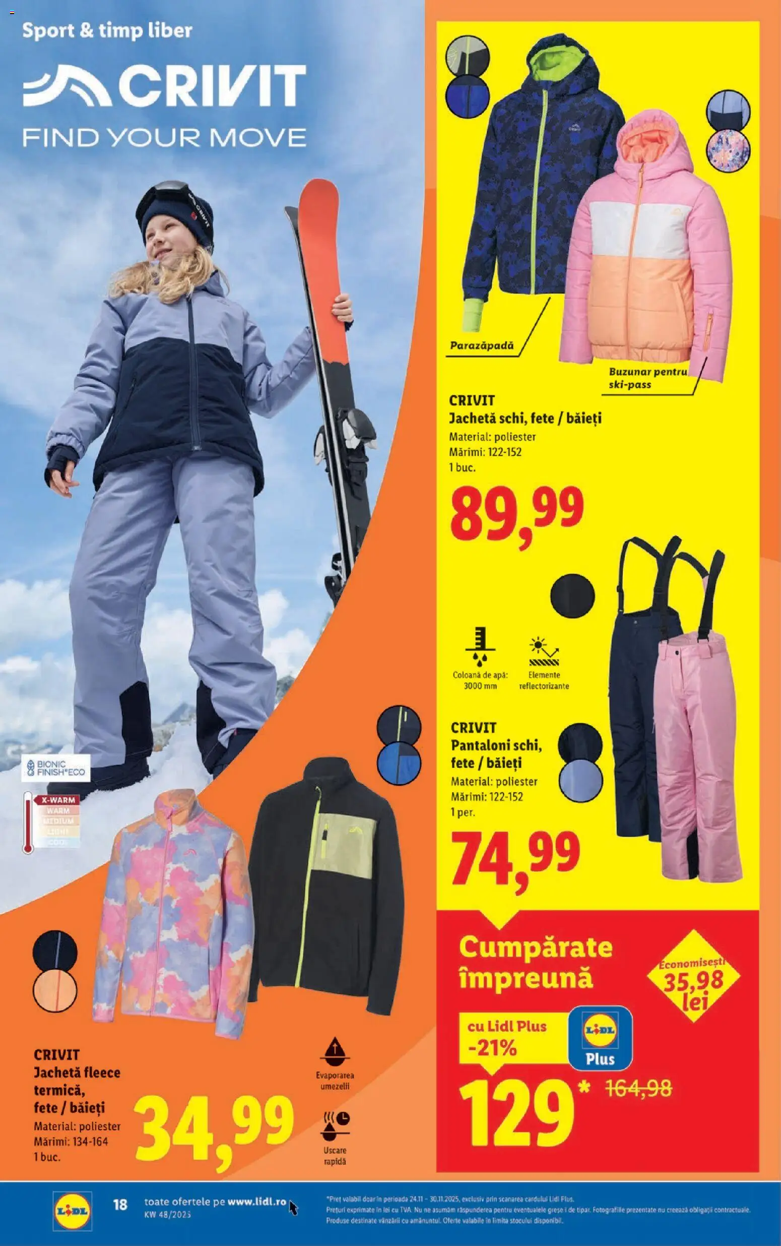 Catalog LIDL 24 - 29 Noiembrie 2025 | Pagina 18 | Produse: Jachetă, Pantaloni, Apă
