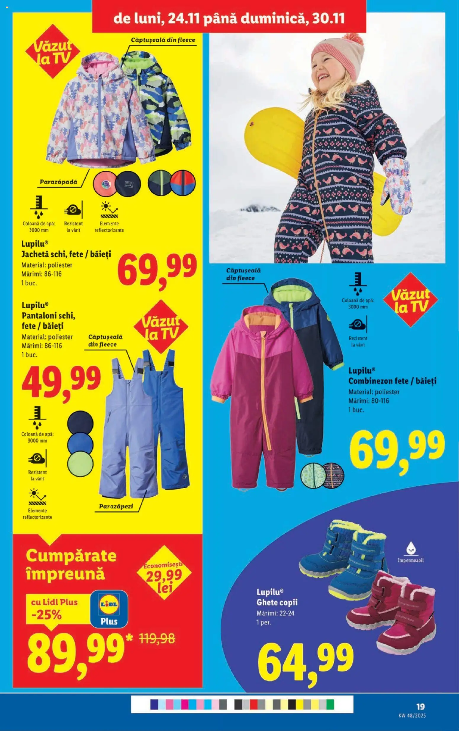 Catalog LIDL 24 - 29 Noiembrie 2025 | Pagina 19 | Produse: Jachetă, Pantaloni, Apă, Ghete