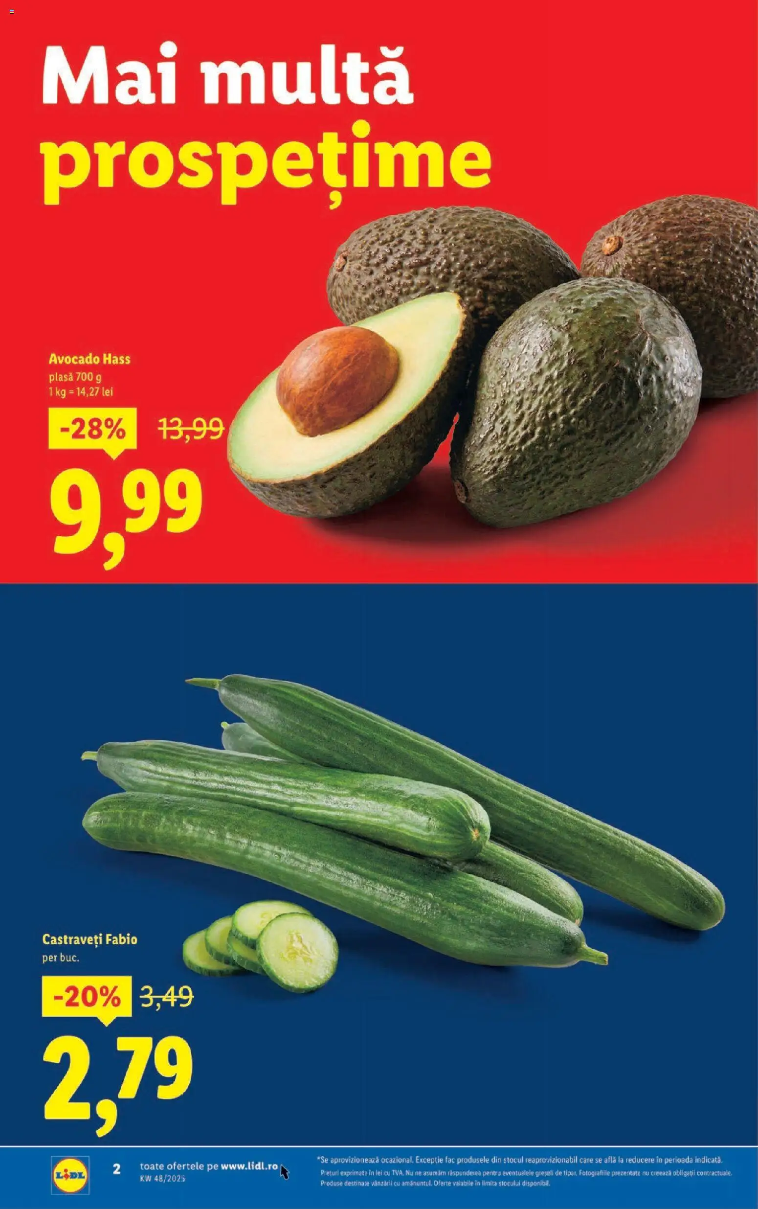 Catalog LIDL 24 - 29 Noiembrie 2025 | Pagina 2 | Produse: Castraveți, Avocado
