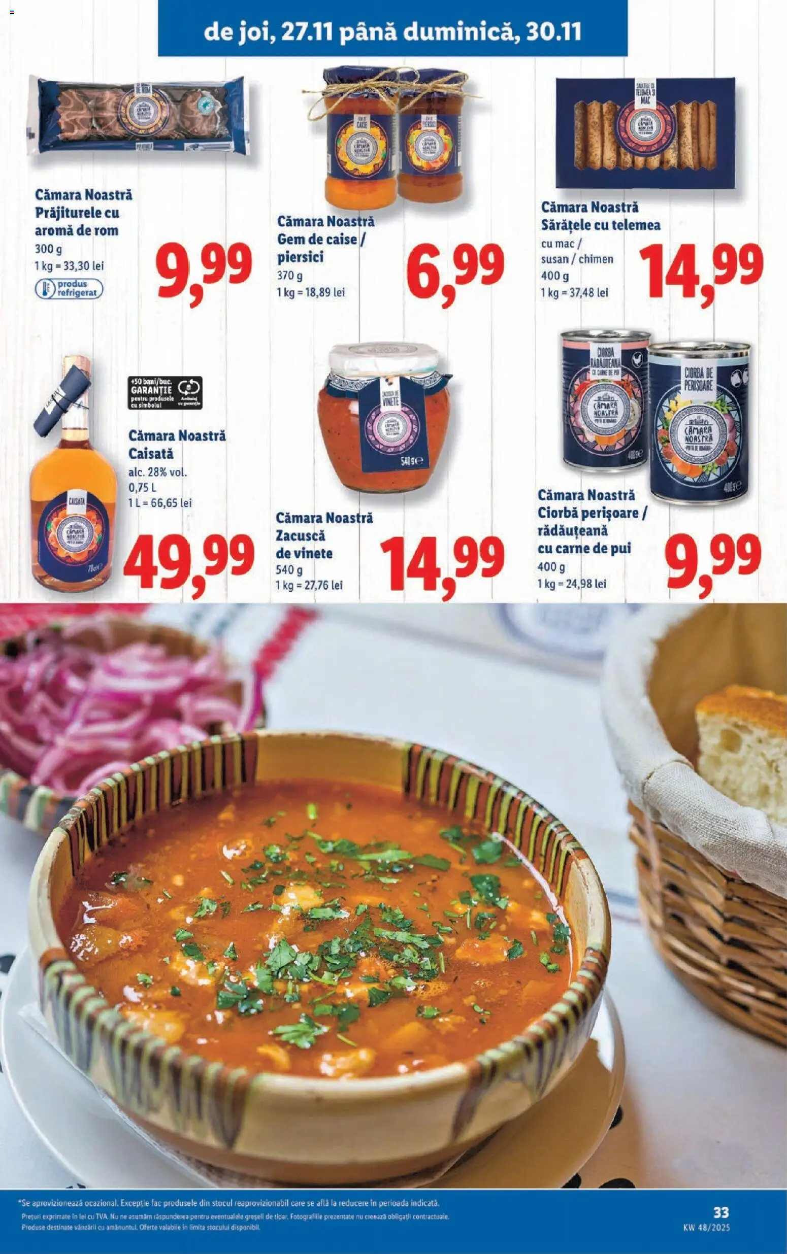 Catalog LIDL 24 - 29 Noiembrie 2025 | Pagina 33 | Produse: Carne De Pui, Rom, Ahtapot, Zacuscă