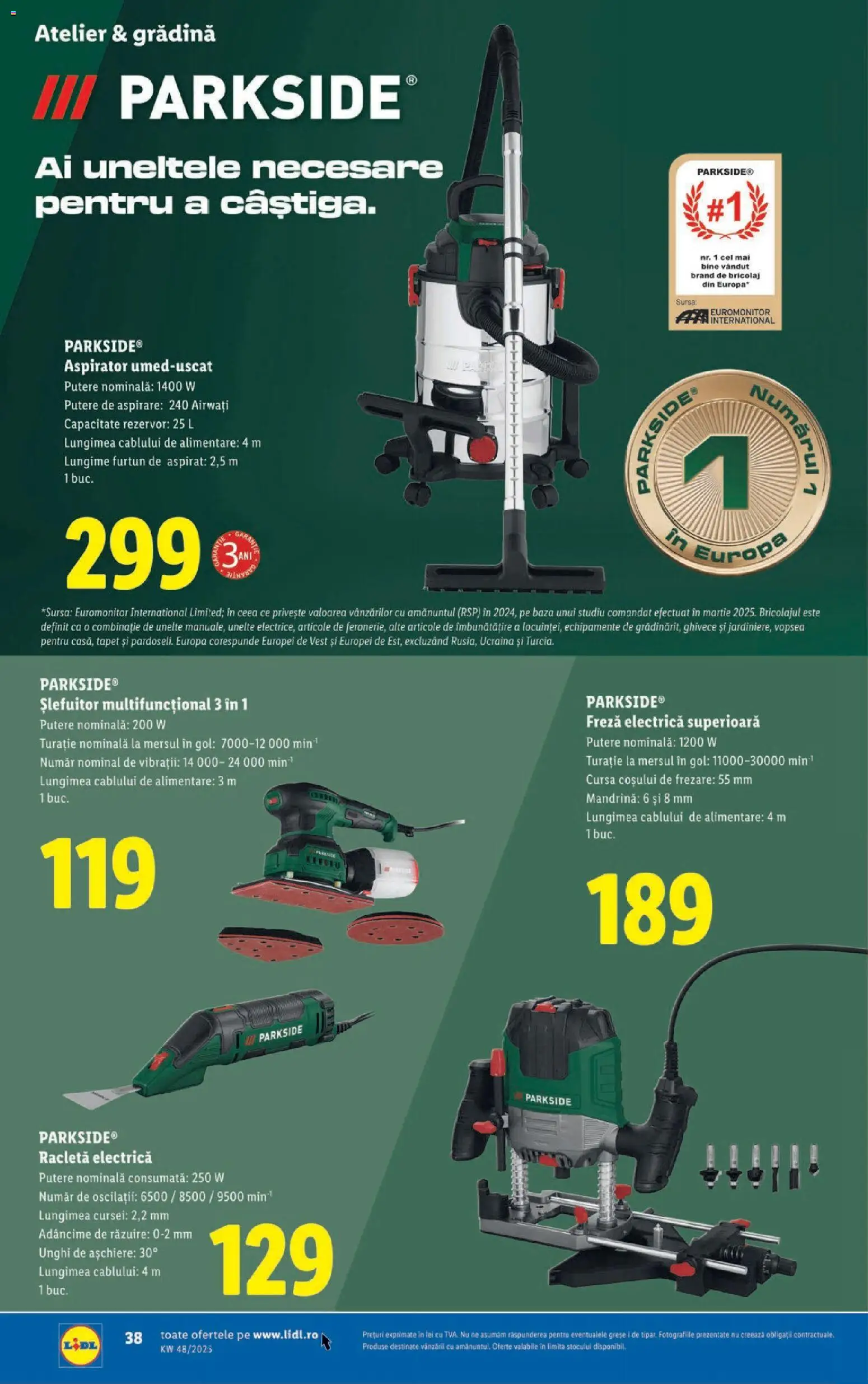 Catalog LIDL 24 - 29 Noiembrie 2025 | Pagina 38 | Produse: Arap sabunu, Router, Aspirator, Tapet