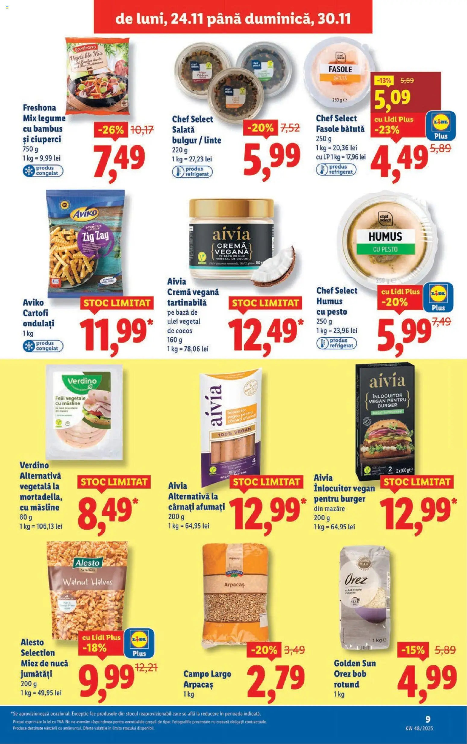 Catalog LIDL 24 - 29 Noiembrie 2025 | Pagina 9 | Produse: Mazăre, Cartofi, Legume, Yaşlı Köpek Konservesi
