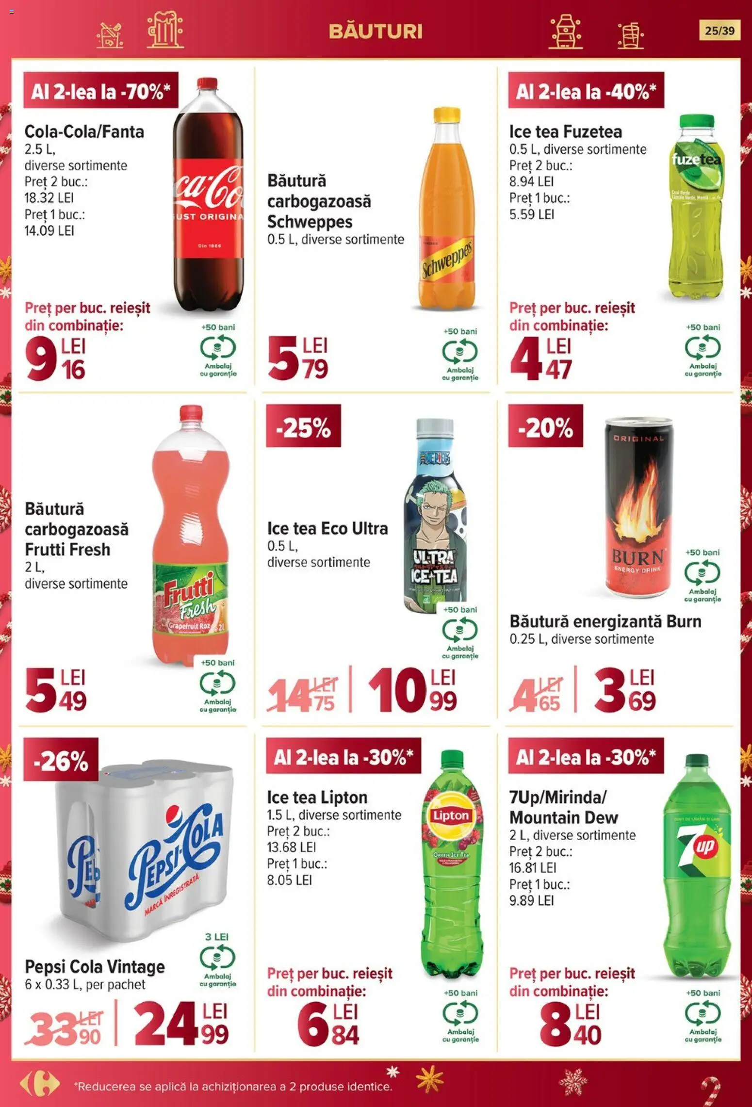 Catalog Carrefour 19 - 24 Noiembrie 2025 | Pagina 25 | Produse: Amerikan servis, Băutură energizantă, Ice tea