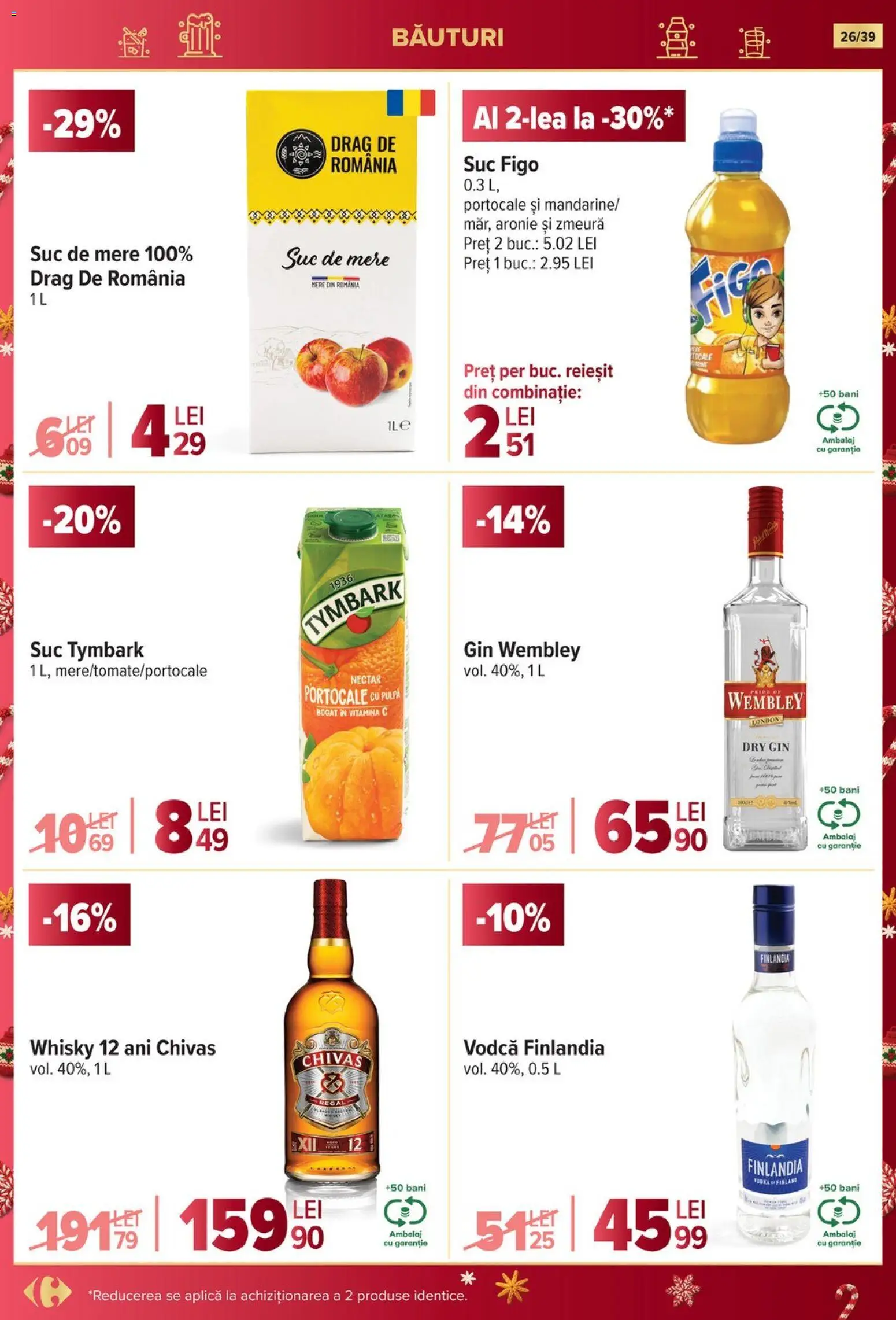 Catalog Carrefour 19 - 24 Noiembrie 2025 | Pagina 26 | Produse: Zmeură, Suc, Portocale, Gin