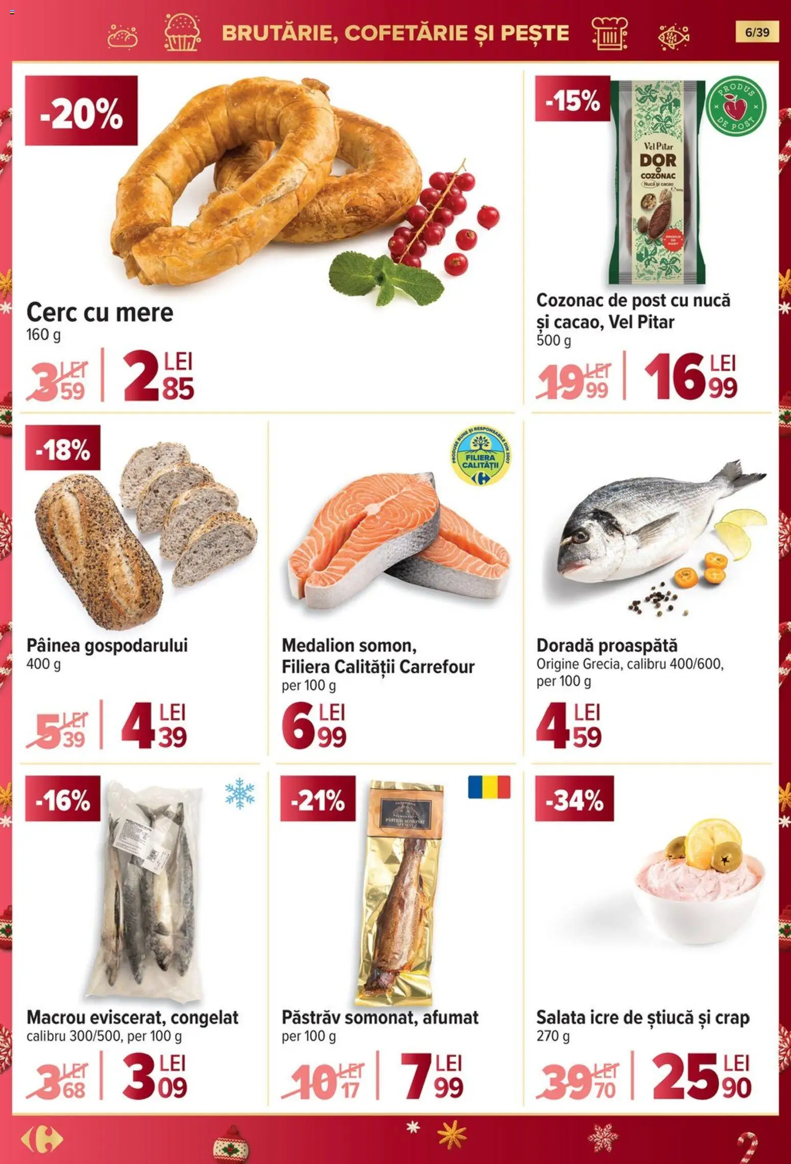 Catalog Carrefour 19 - 24 Noiembrie 2025 | Pagina 6 | Produse: Mere, Pește, Cacao, Salată