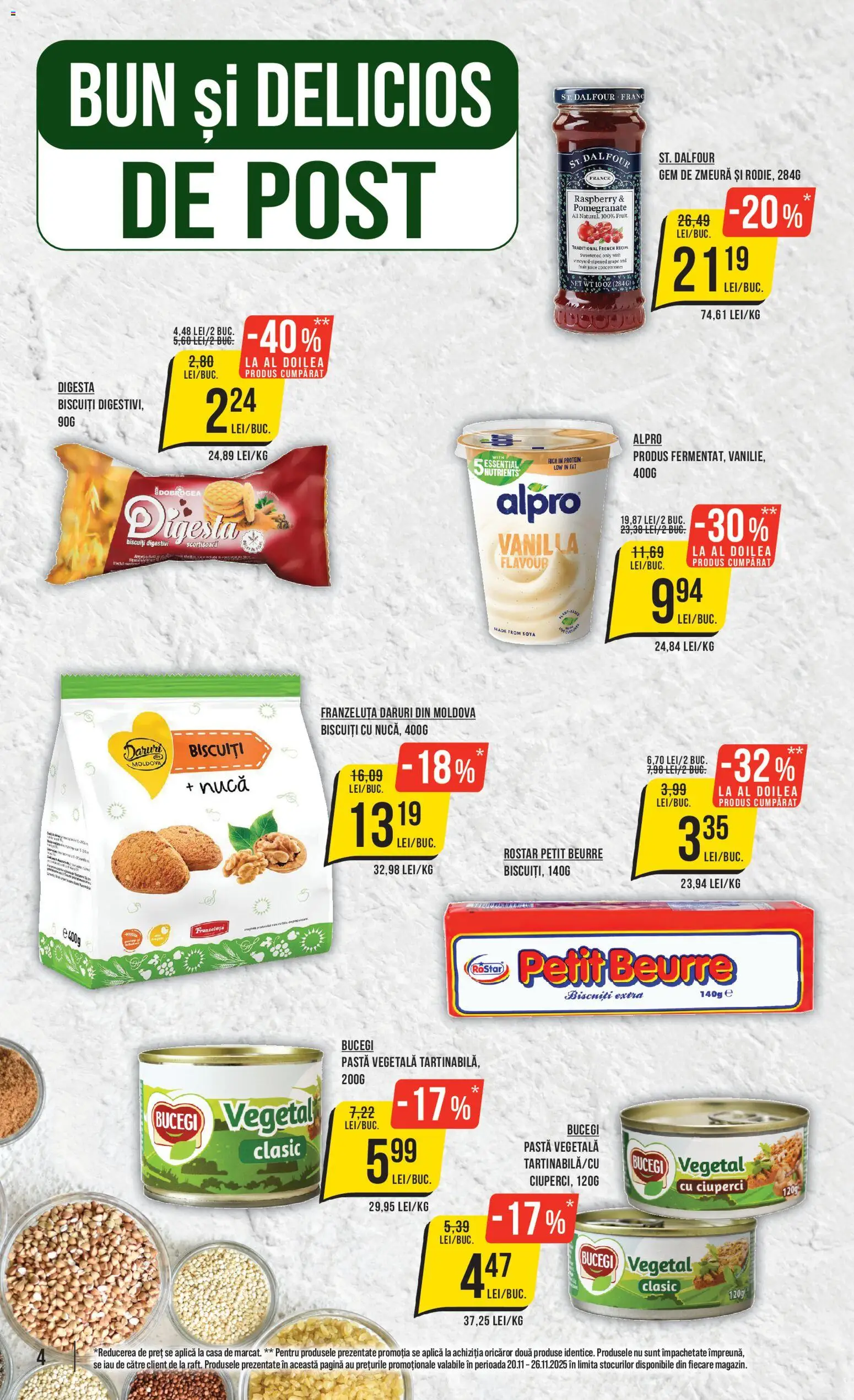 Catalog Mega Image 20 - 25 Noiembrie 2025 | Pagina 4 | Produse: Zmeură, Ciuperci, Gem, Biscuiți