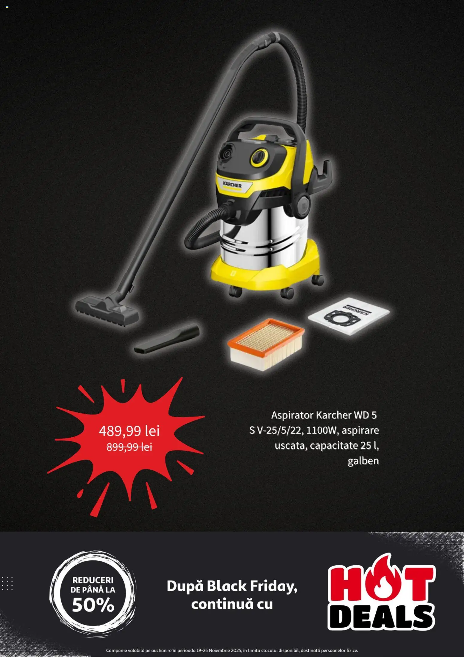 Catalog Auchan 19 - 24 Noiembrie 2025 | Pagina 7 | Produse: Aspirator