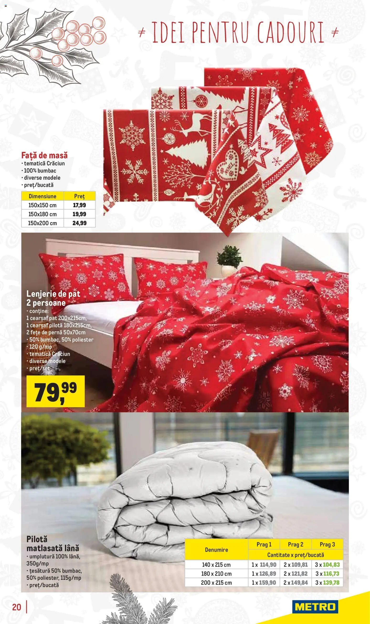 Catalog METRO 18 Noiembrie - 30 Decembrie 2025 | Pagina 20 | Produse: Pat, Lenjerie de pat, Pilotă, Masă
