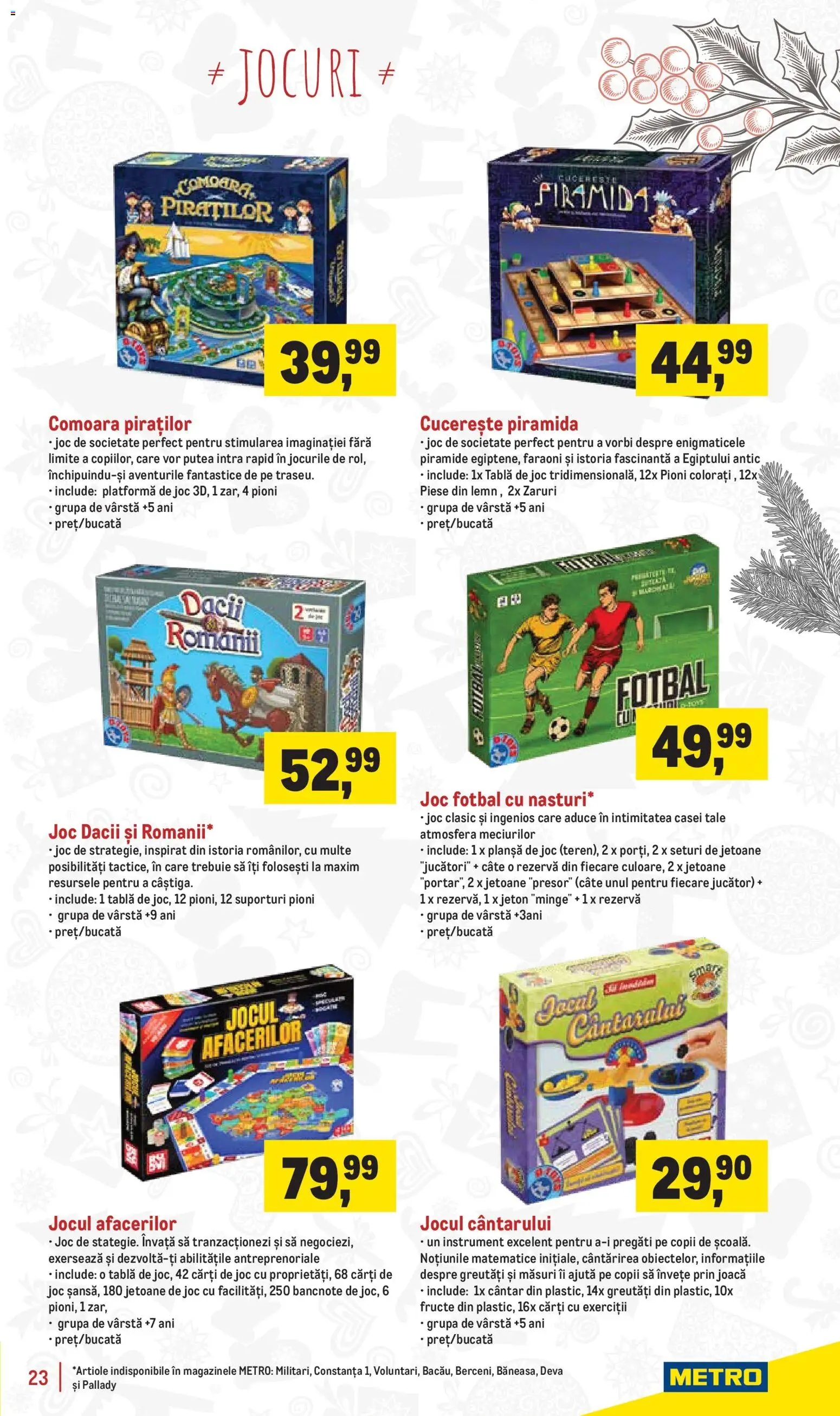 Catalog METRO 18 Noiembrie - 30 Decembrie 2025 | Pagina 23 | Produse: Joc, Tablă, Cântar, Cărți