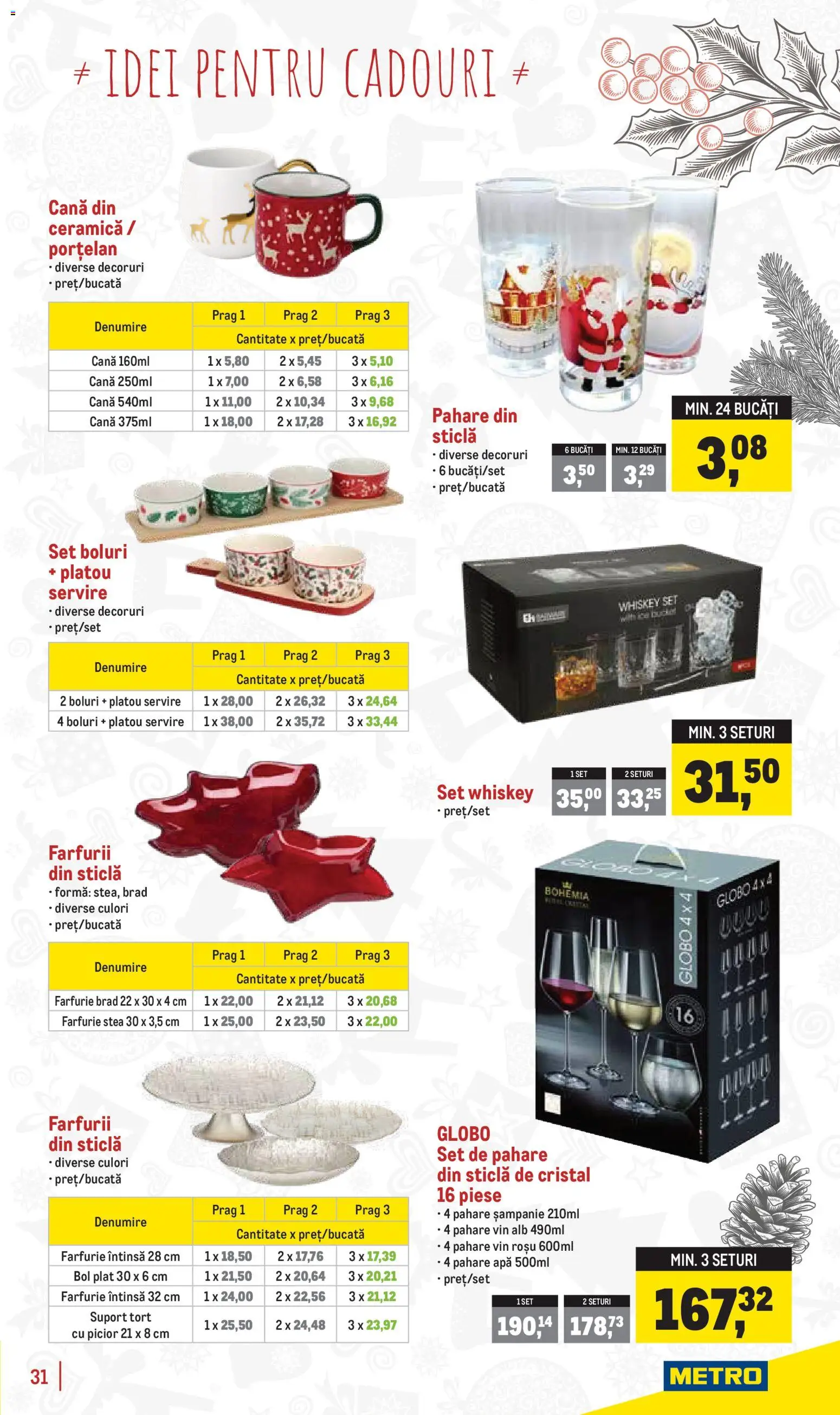 Catalog METRO 18 Noiembrie - 30 Decembrie 2025 | Pagina 31 | Produse: Tort, Farfurie, Whiskey, Apă