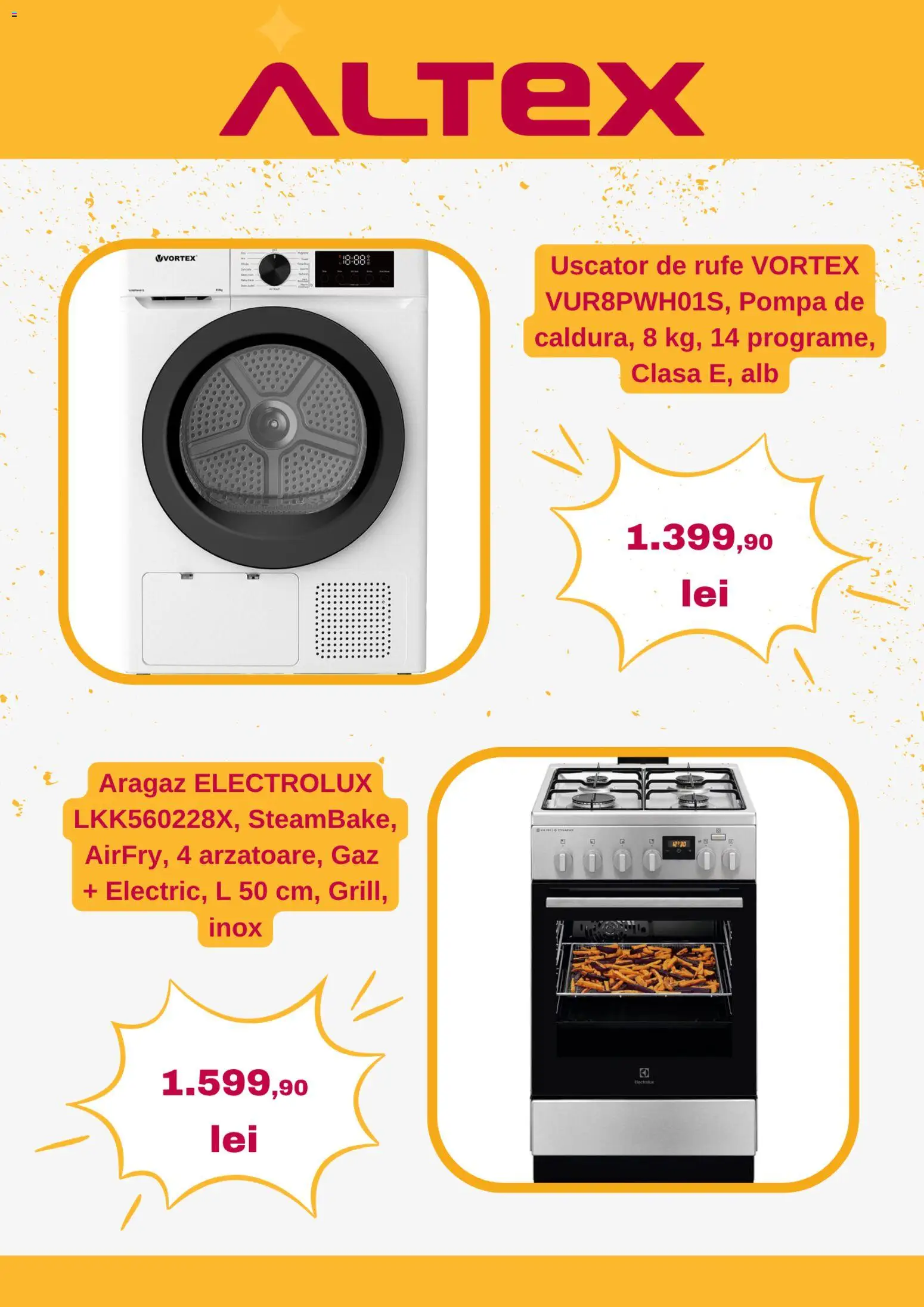 Catalog Altex 20 - 25 Noiembrie 2025 | Pagina 6 | Produse: Uscător, Aragaz