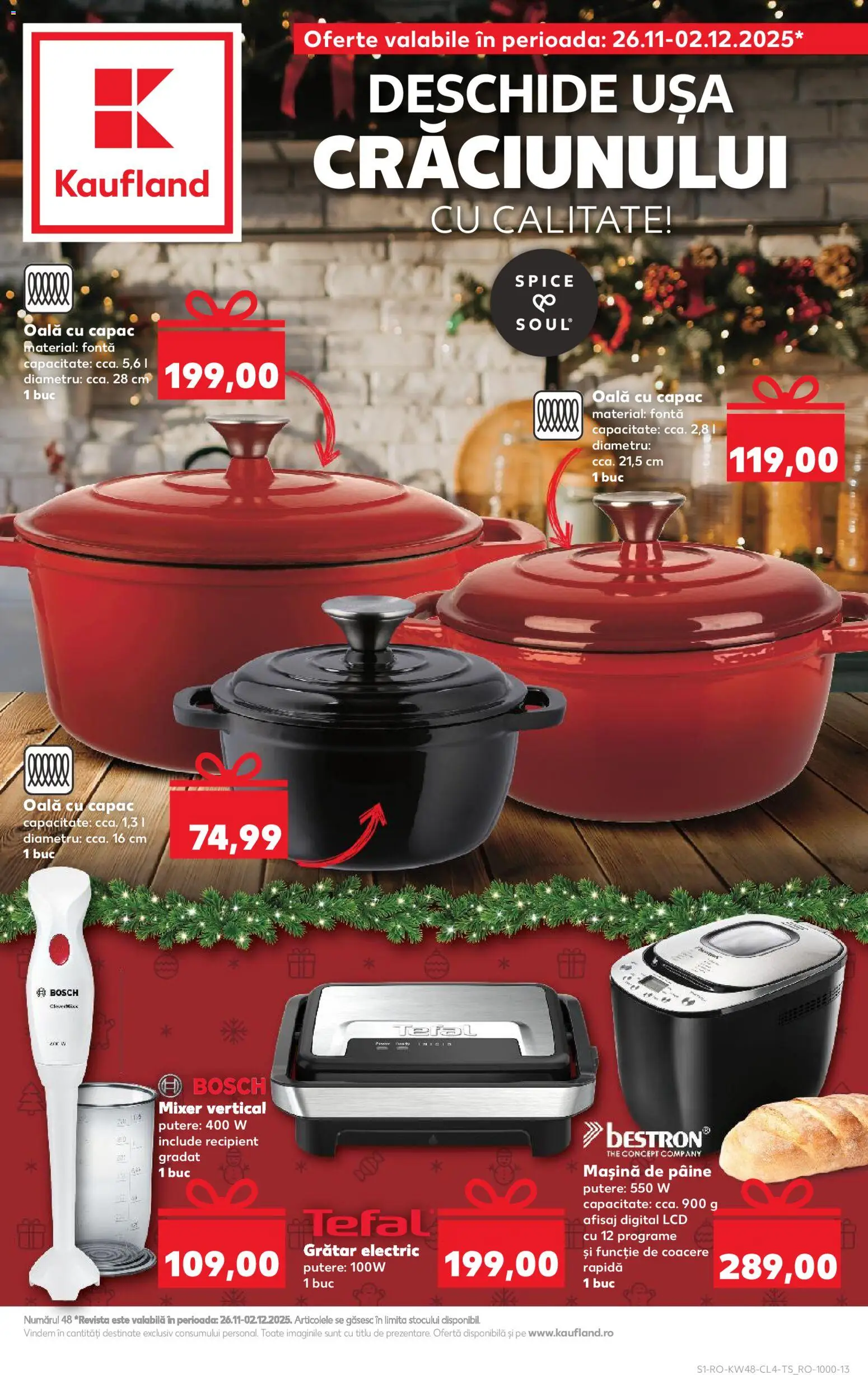 Catalog Kaufland 26 Noiembrie - 1 Decembrie 2025 | Pagina 1 | Produse: Blender, Grill, Grătar, Pâine