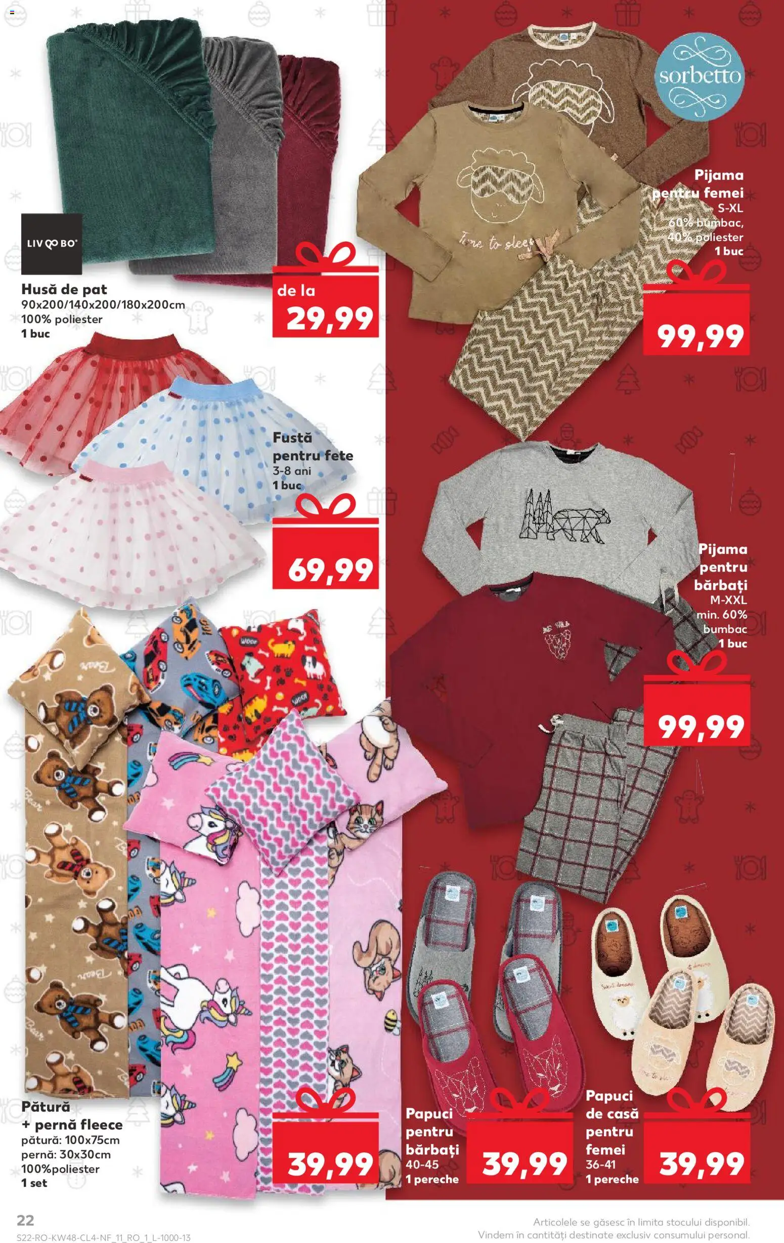 Catalog Kaufland 26 Noiembrie - 1 Decembrie 2025 | Pagina 22 | Produse: Pat, Pernă, Pătură, Papuci