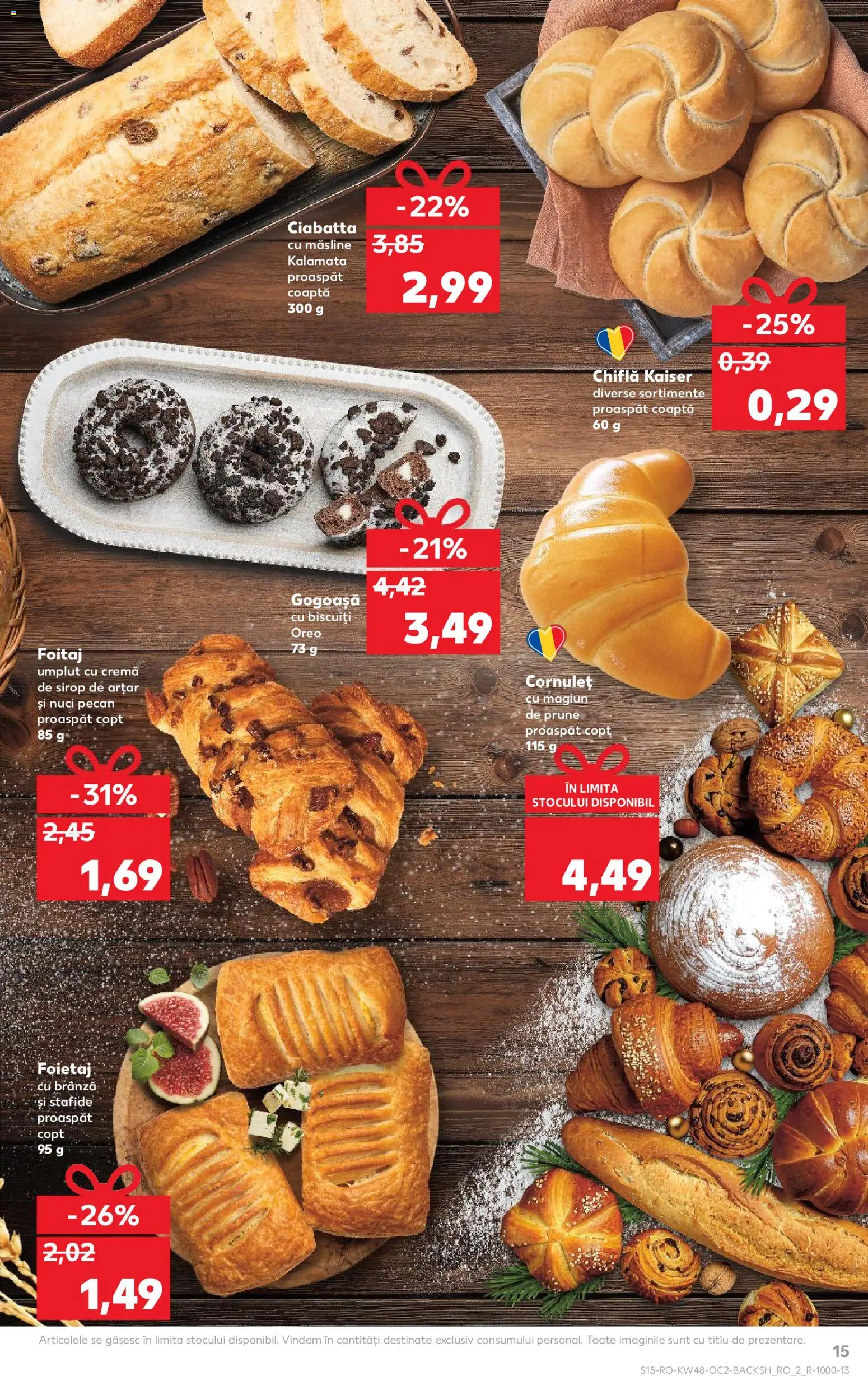 Catalog Kaufland 26 Noiembrie - 1 Decembrie 2025 | Pagina 15 | Produse: Foietaj, Chiflă, Brânză, Biscuiți