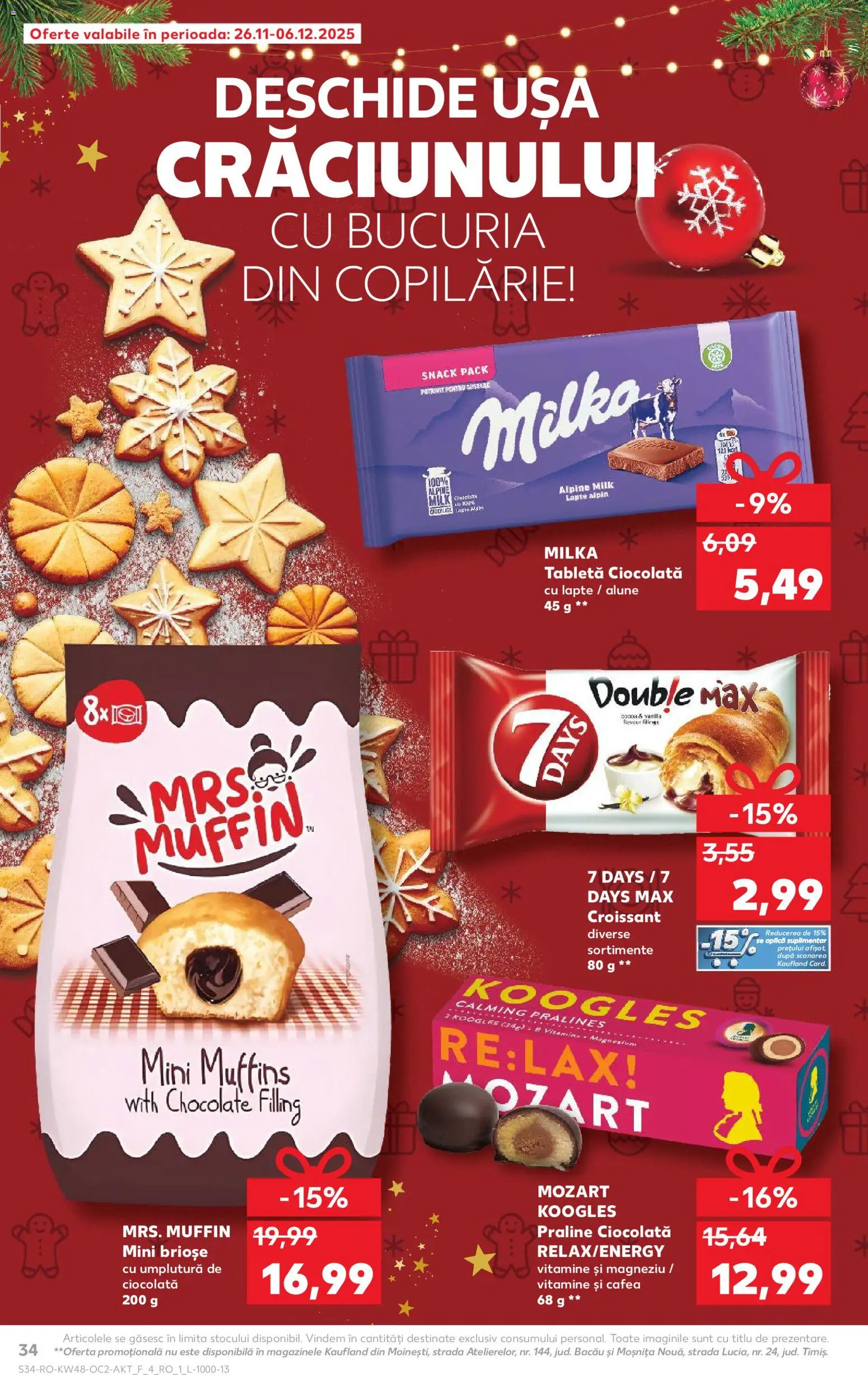 Catalog Kaufland 26 Noiembrie - 1 Decembrie 2025 | Pagina 34 | Produse: Tabletă, Praline, Lapte, Ușă