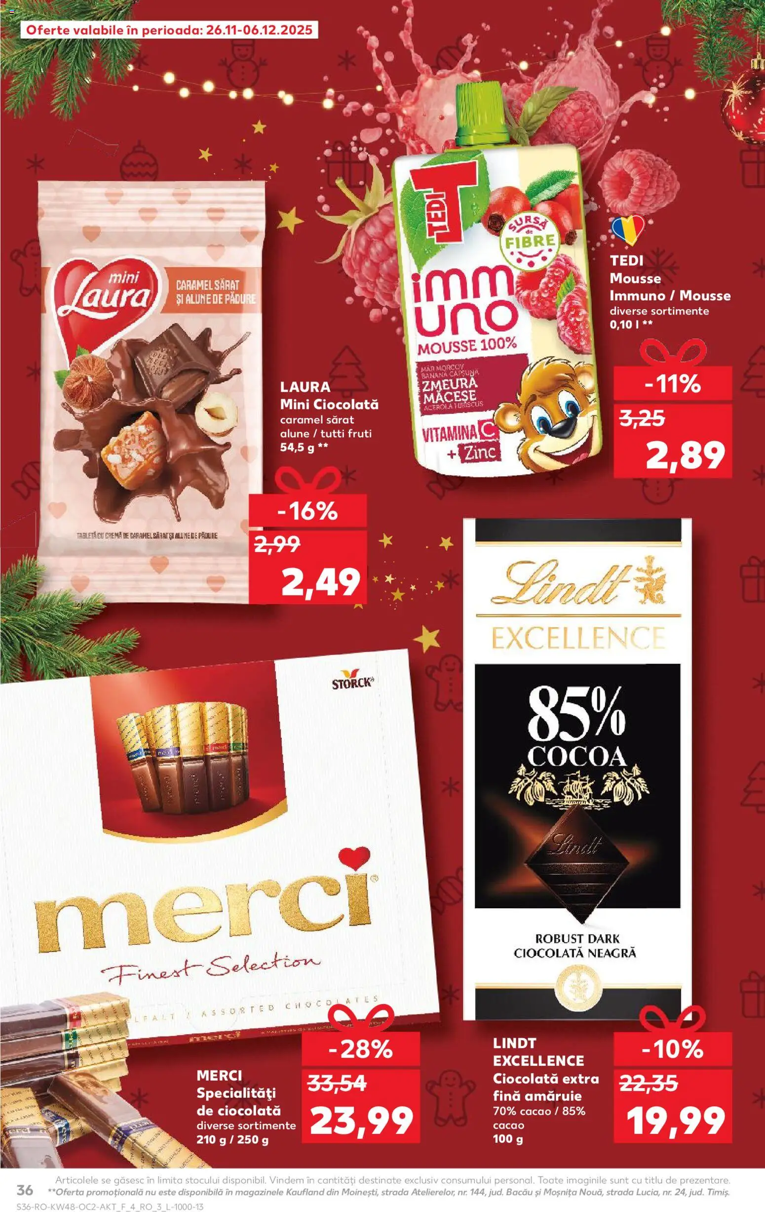 Catalog Kaufland 26 Noiembrie - 1 Decembrie 2025 | Pagina 36 | Produse: Zmeură, Alune, Cremă, Ciocolată