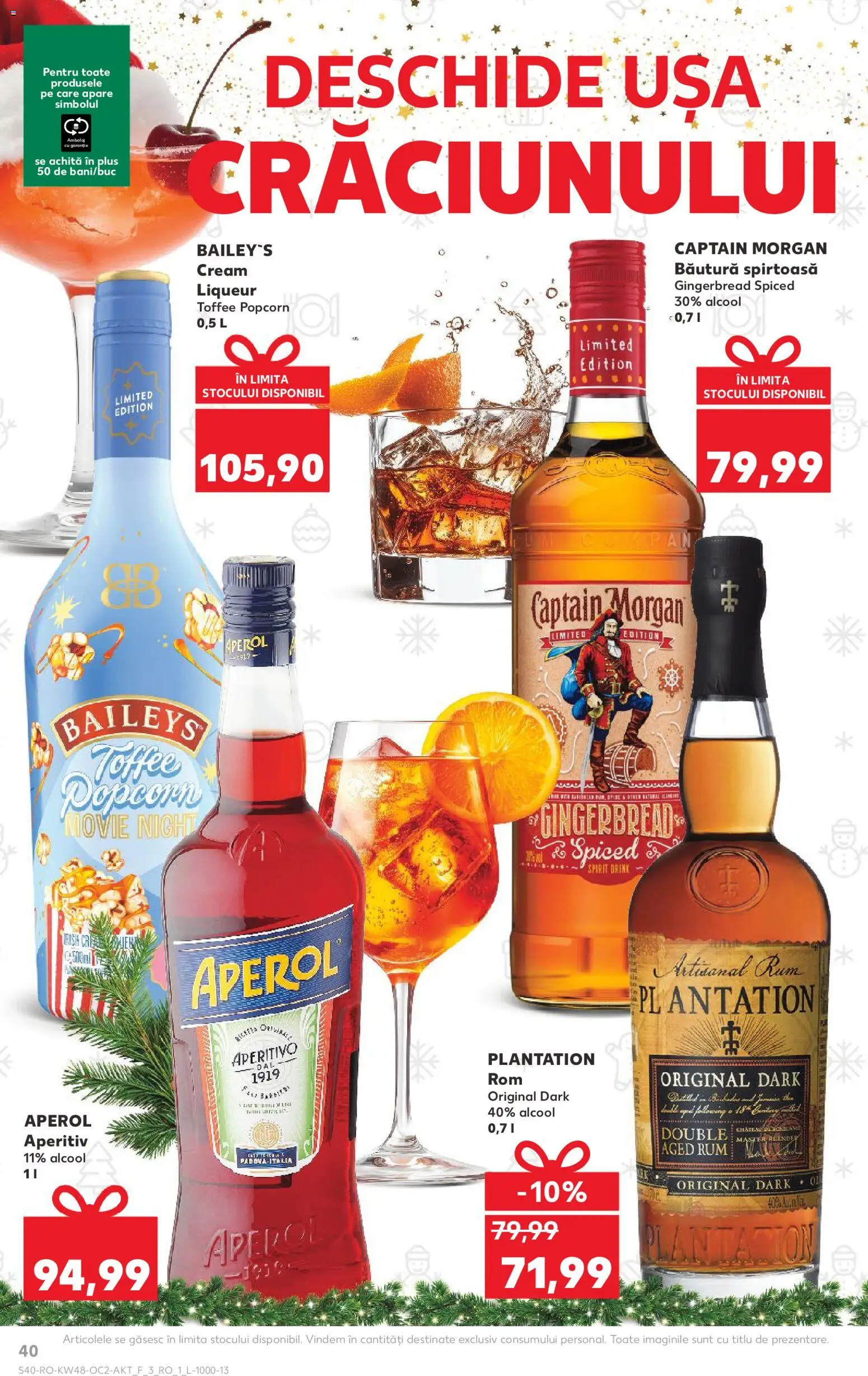Catalog Kaufland 26 Noiembrie - 1 Decembrie 2025 | Pagina 40 | Produse: Rom, Ușă, Aperol