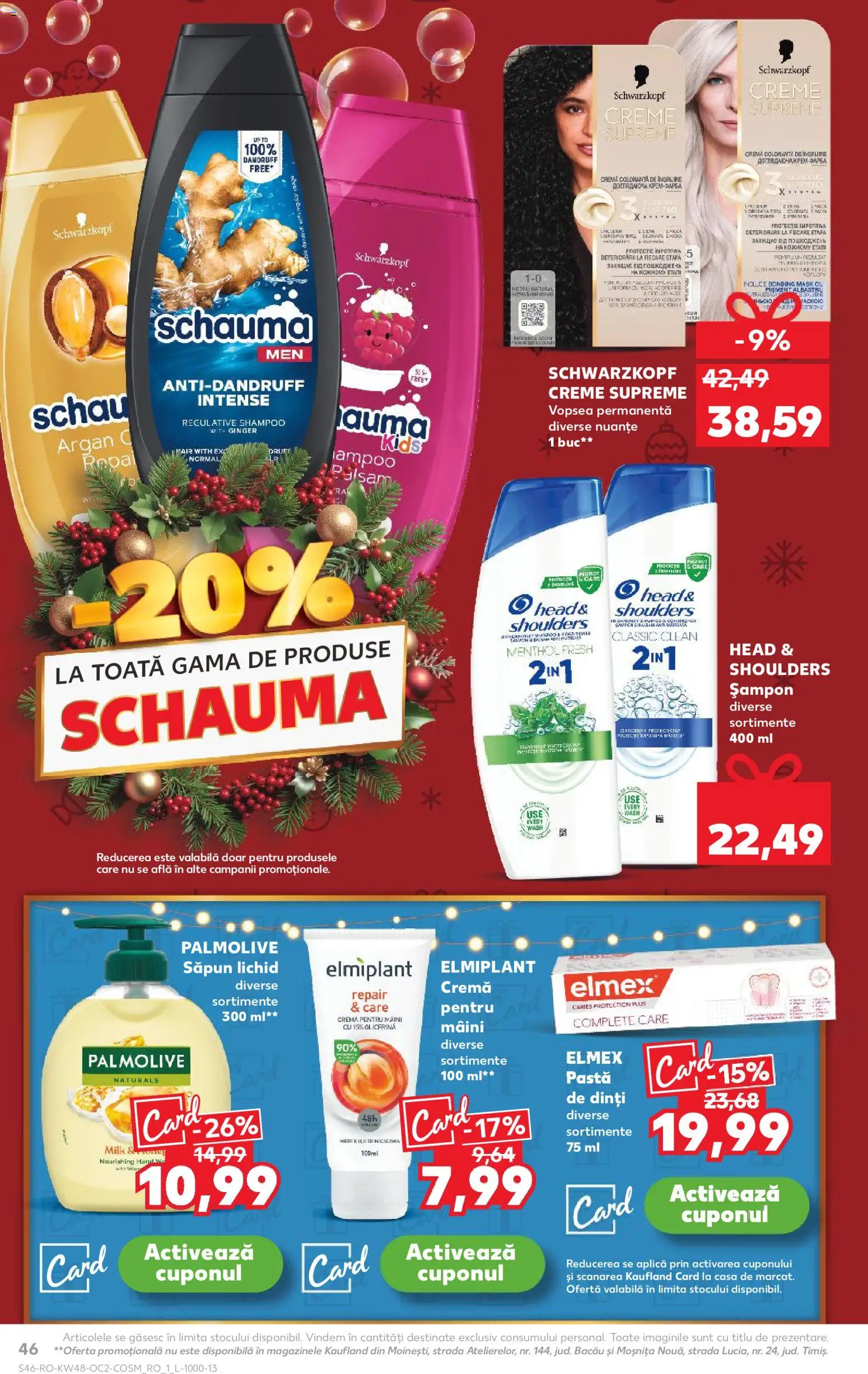 Catalog Kaufland 26 Noiembrie - 1 Decembrie 2025 | Pagina 46 | Produse: Șampon, Balsam, Săpun, Pastă de dinți
