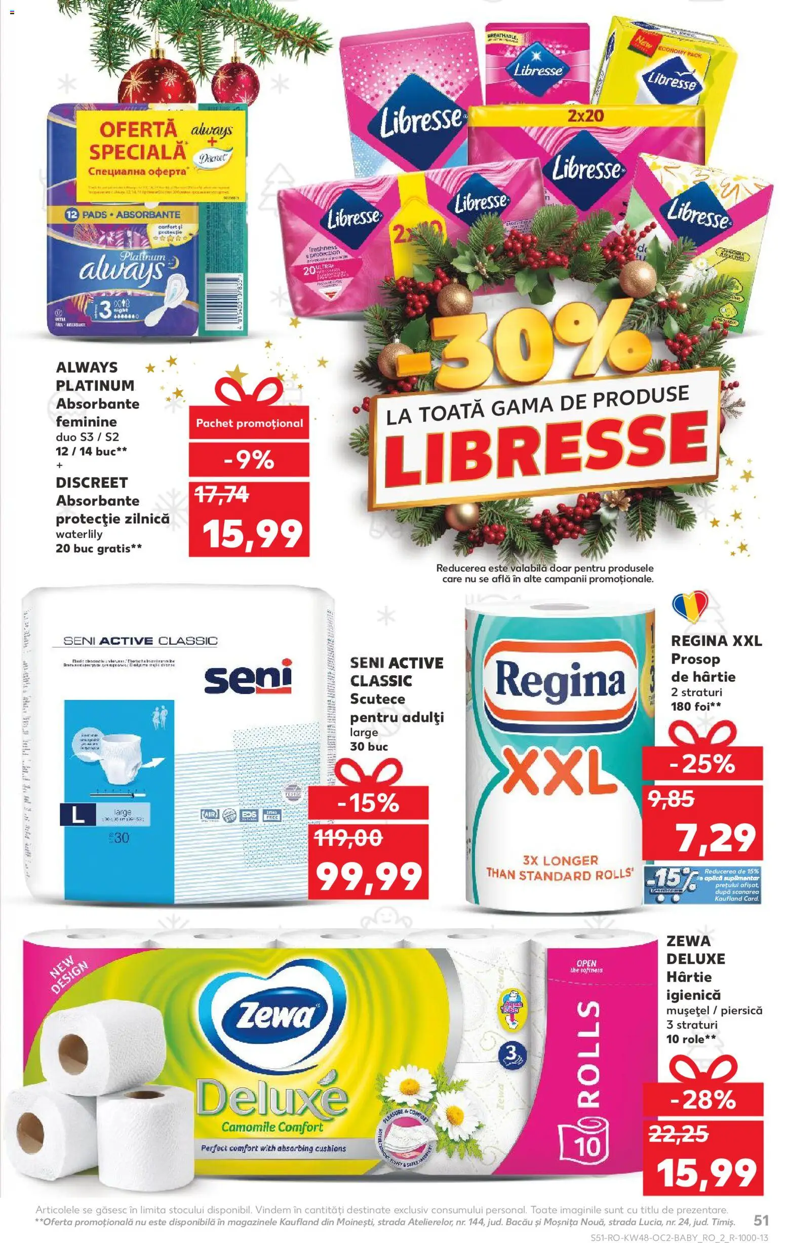 Catalog Kaufland 26 Noiembrie - 1 Decembrie 2025 | Pagina 51 | Produse: Piersică, Role, Absorbante, Scutece