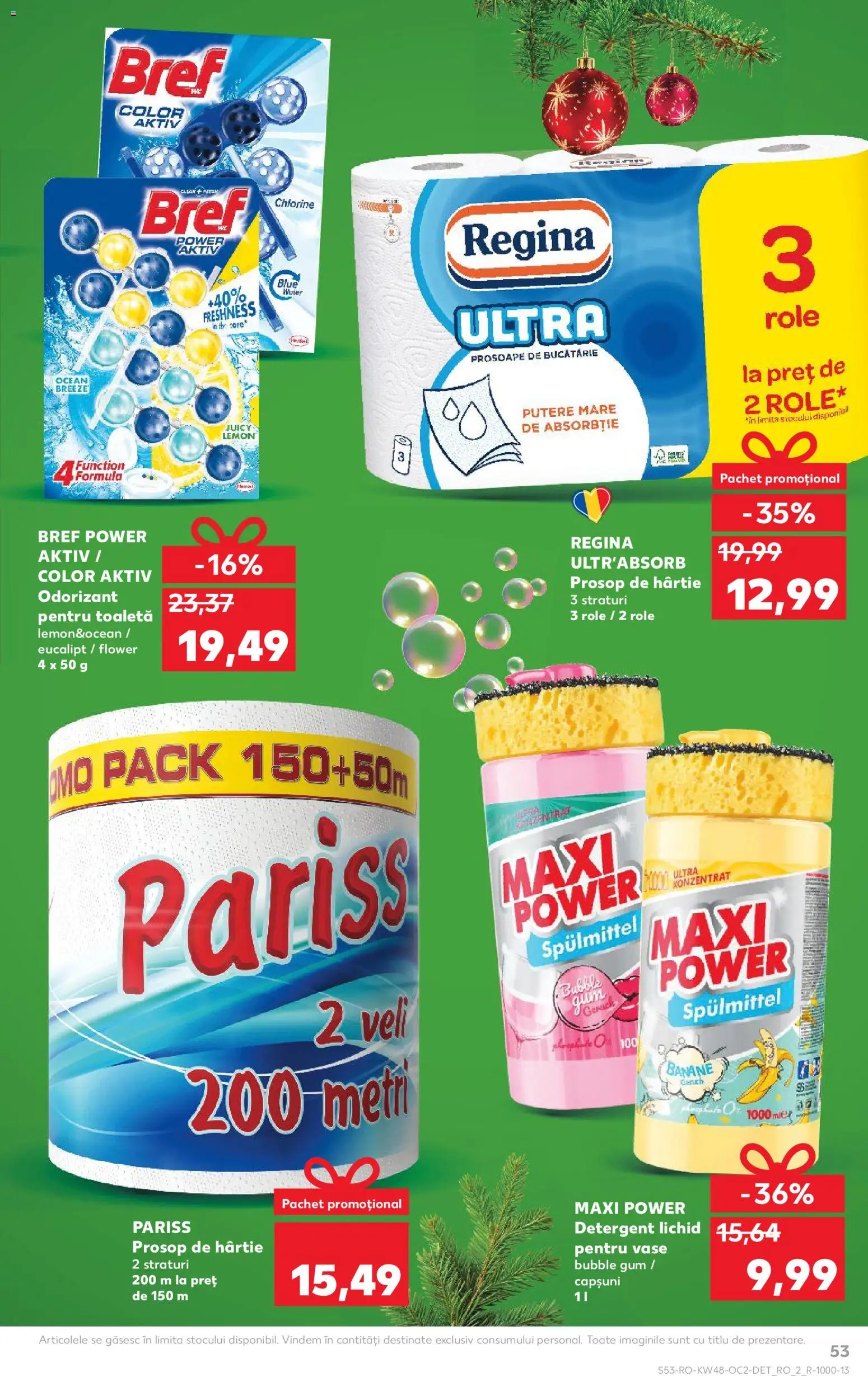 Catalog Kaufland 26 Noiembrie - 1 Decembrie 2025 | Pagina 53 | Produse: Prosoape de bucătărie, Role, Toaletă, Detergent