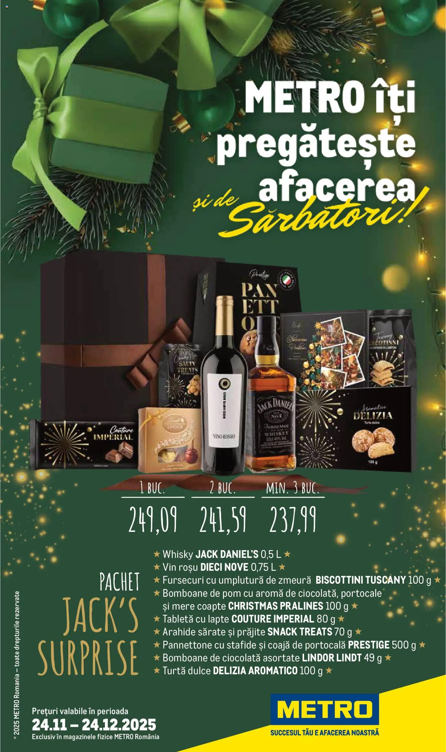 Catalog METRO 24 Noiembrie - 23 Decembrie 2025 | Pagina 1 | Produse: Zmeură, Lapte, Ciocolată, Mere