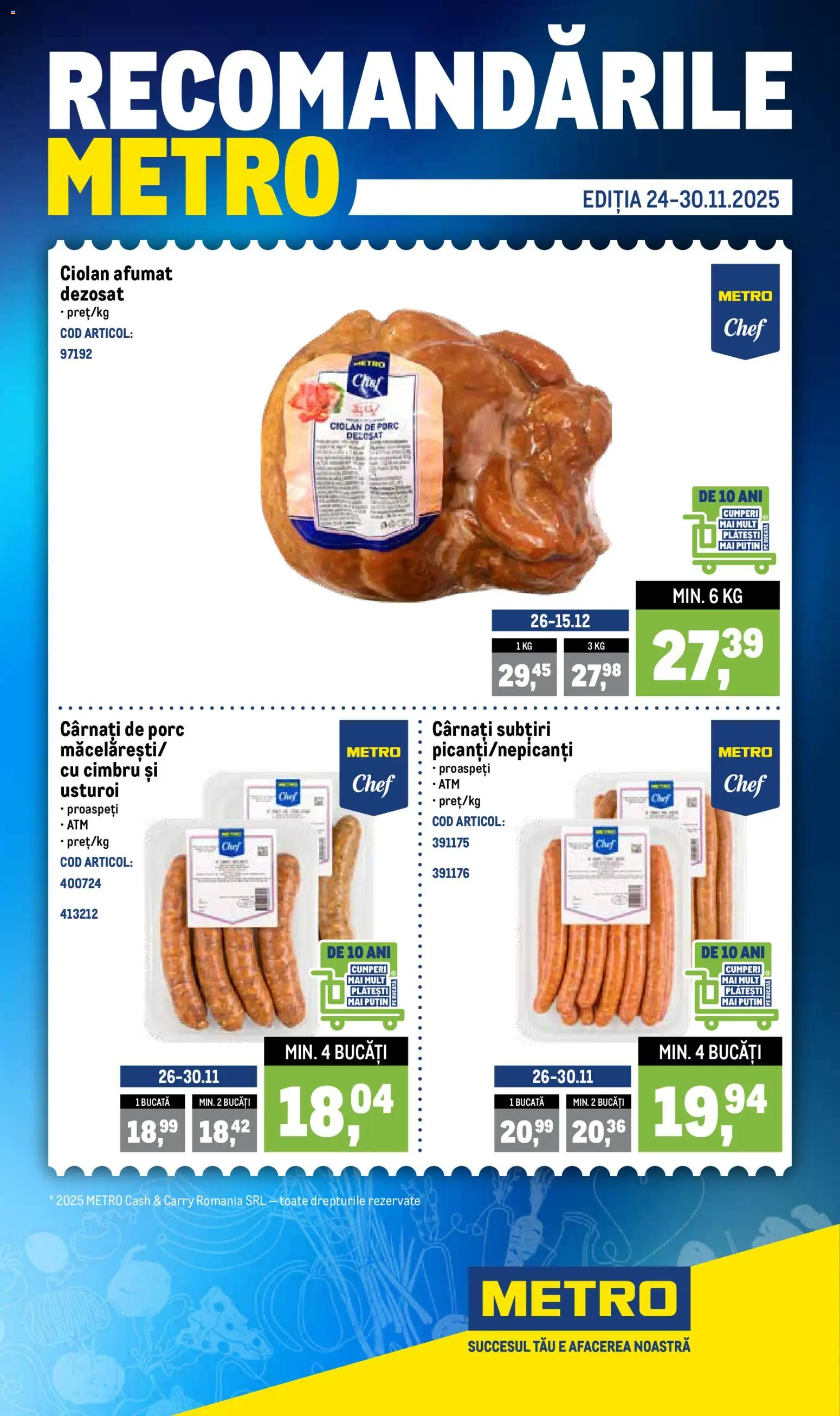 Catalog METRO 24 - 29 Noiembrie 2025 | Pagina 1 | Produse: Cârnați, Usturoi