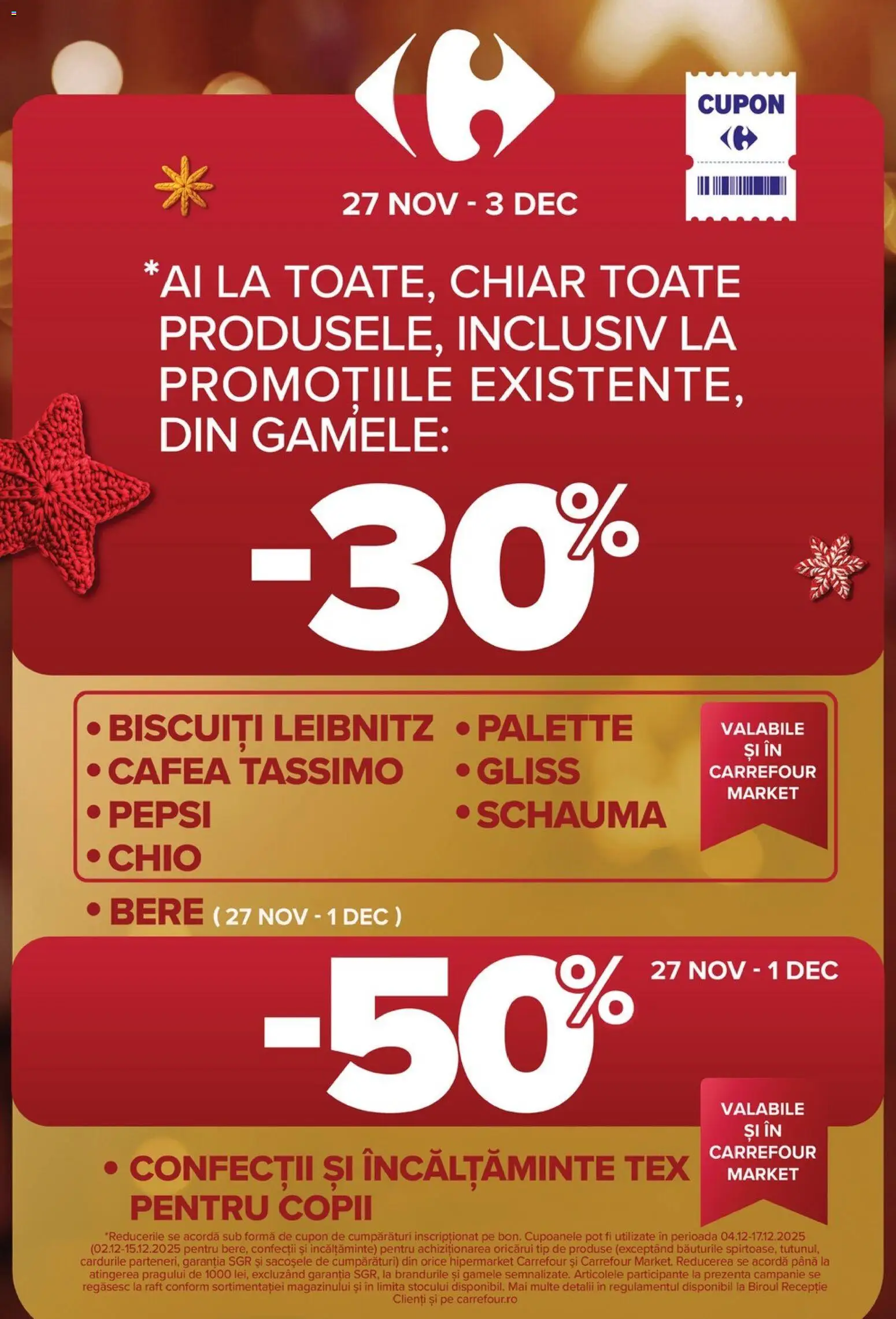 Catalog Carrefour 26 Noiembrie - 1 Decembrie 2025 | Pagina 2 | Produse: Raft, Cafea, Bere, Bornoz takımı