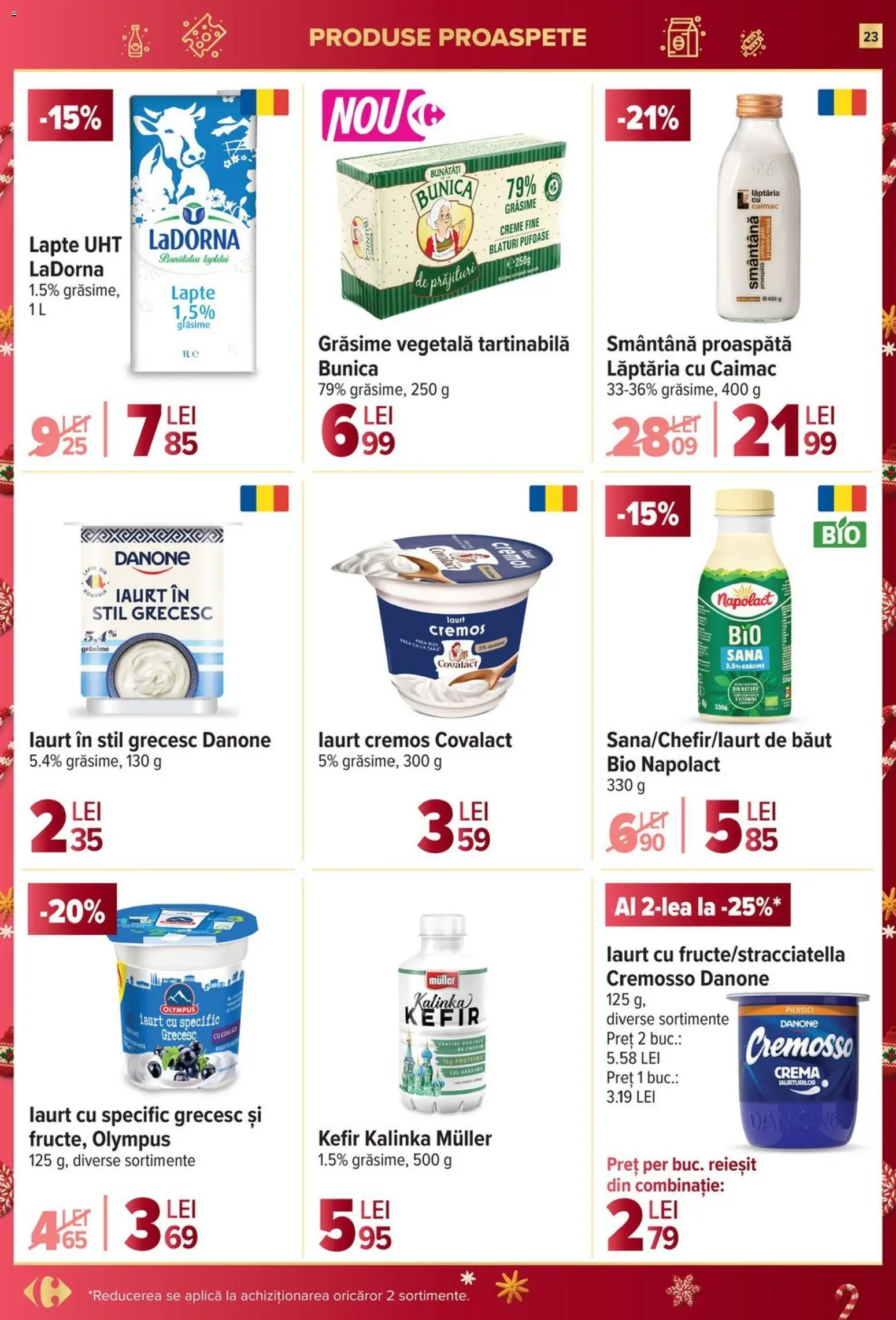 Catalog Carrefour 26 Noiembrie - 1 Decembrie 2025 | Pagina 23 | Produse: Piersică, Masaüstü kılıfı, Lapte, Smântână