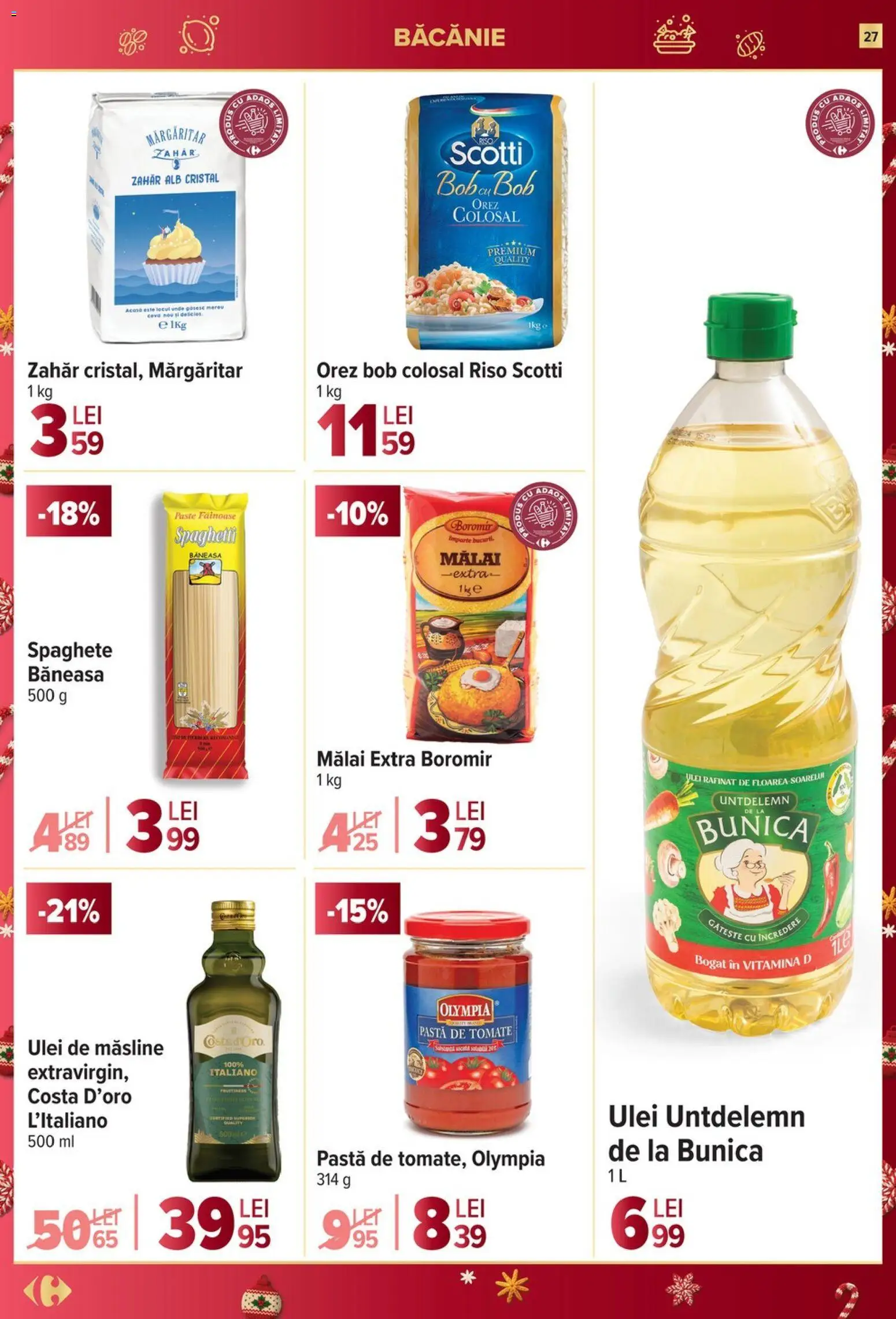 Catalog Carrefour 26 Noiembrie - 1 Decembrie 2025 | Pagina 27 | Produse: Măsline, Orez, Mălai, Paste