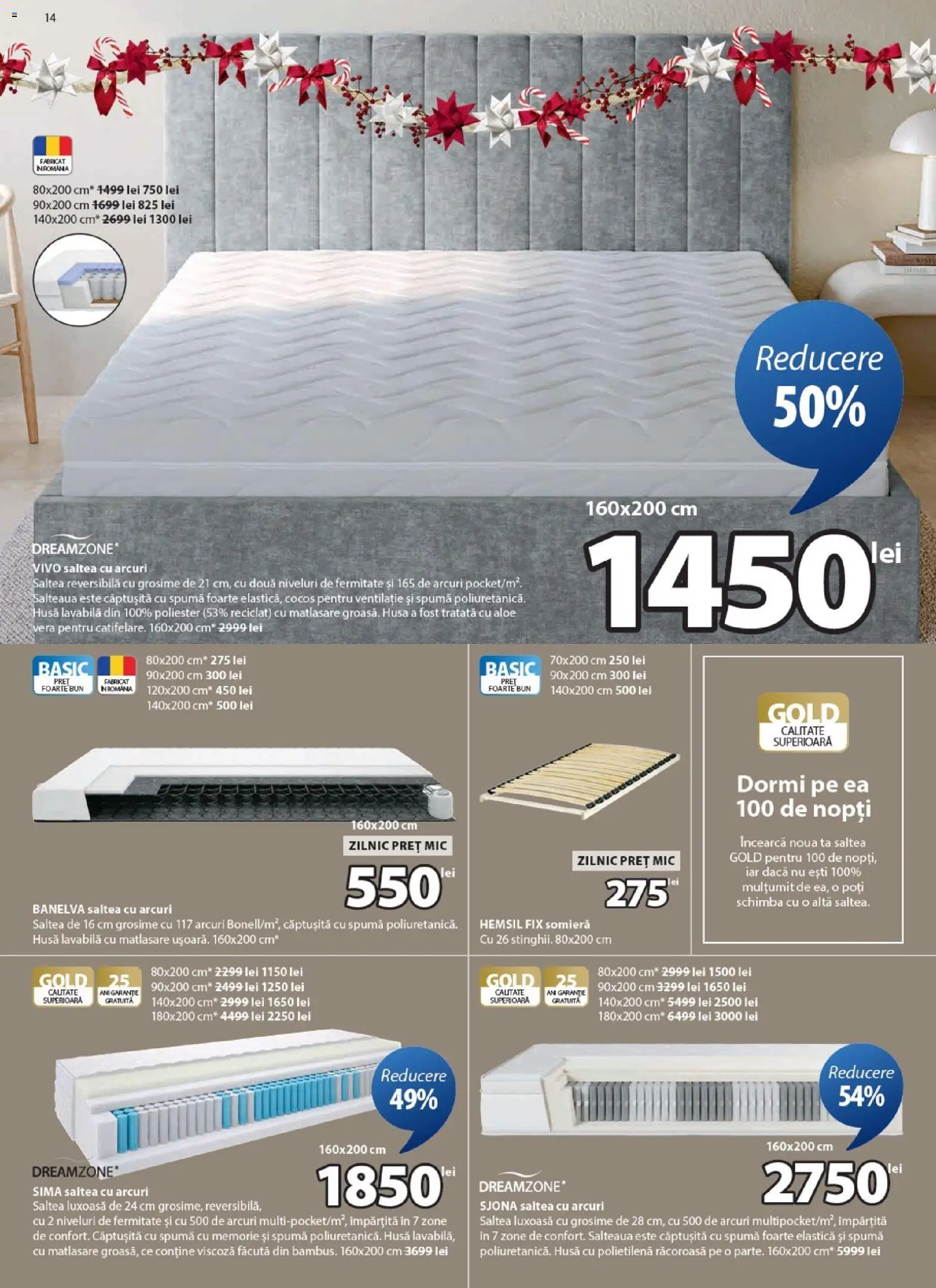 Catalog JYSK 25 Noiembrie - 23 Decembrie 2025 | Pagina 14 | Produse: Memorie, Aloe vera, Saltea, Türk kahvesi öğütme değirmeni