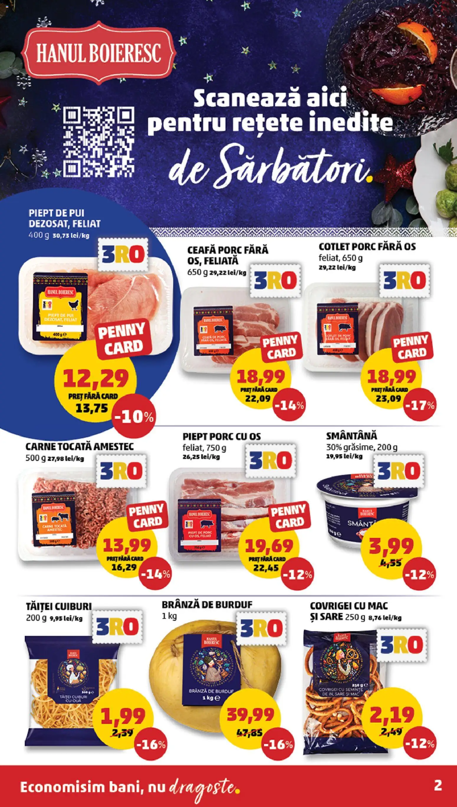 Catalog PENNY Market 26 Noiembrie - 1 Decembrie 2025 | Pagina 2 | Produse: Cotlet porc, Covrigei, Brânză, Noodles