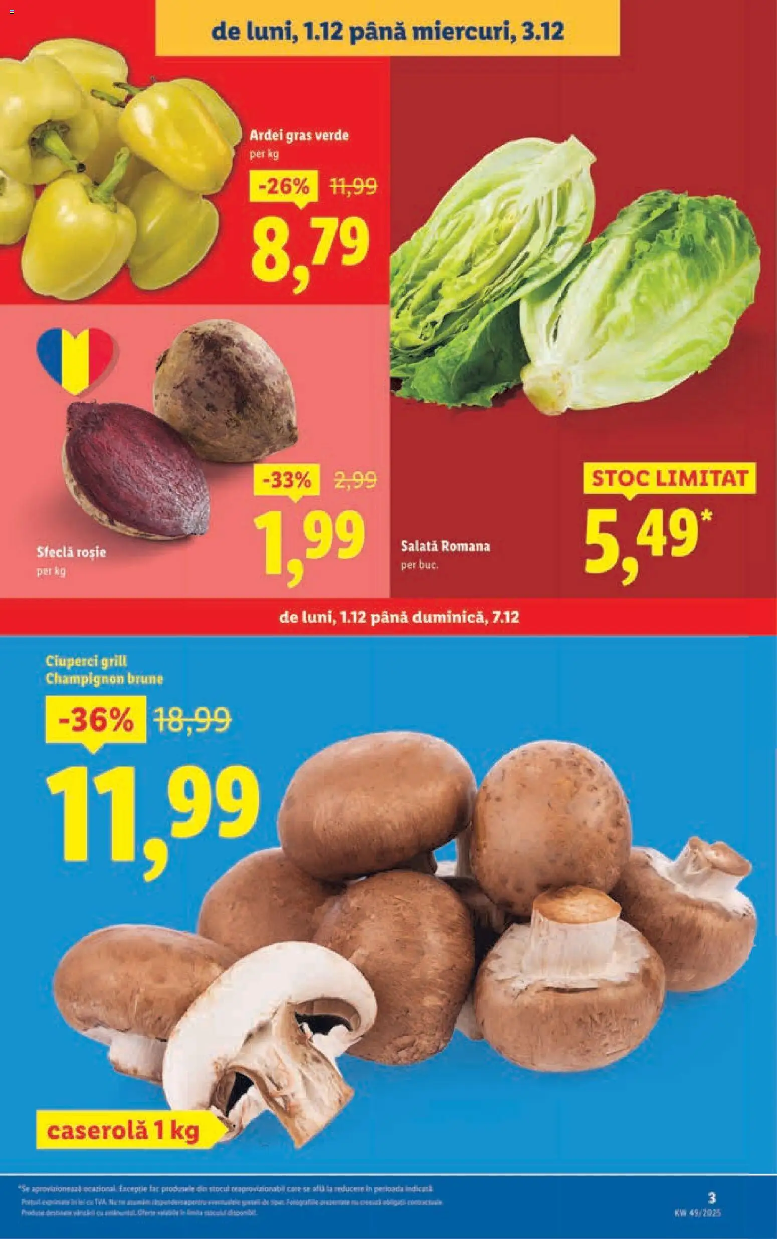 Catalog LIDL 1 - 6 Decembrie 2025 | Pagina 3 | Produse: Grill, Ciuperci, Ardei, Salată