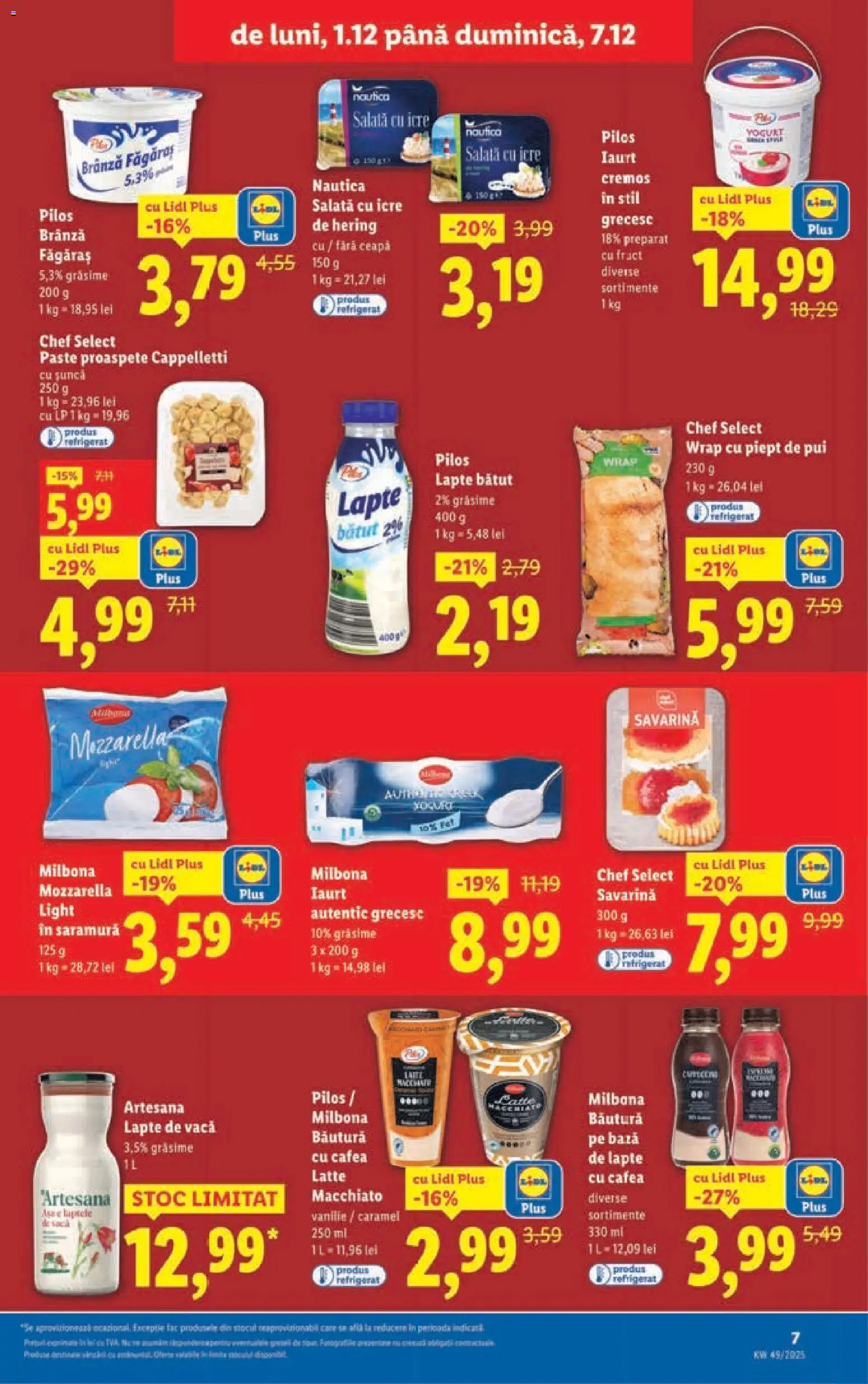 Catalog LIDL 1 - 6 Decembrie 2025 | Pagina 7 | Produse: Hacıyatmaz Kedi Oyuncağı, Mozzarella, Brânză, Ceapă