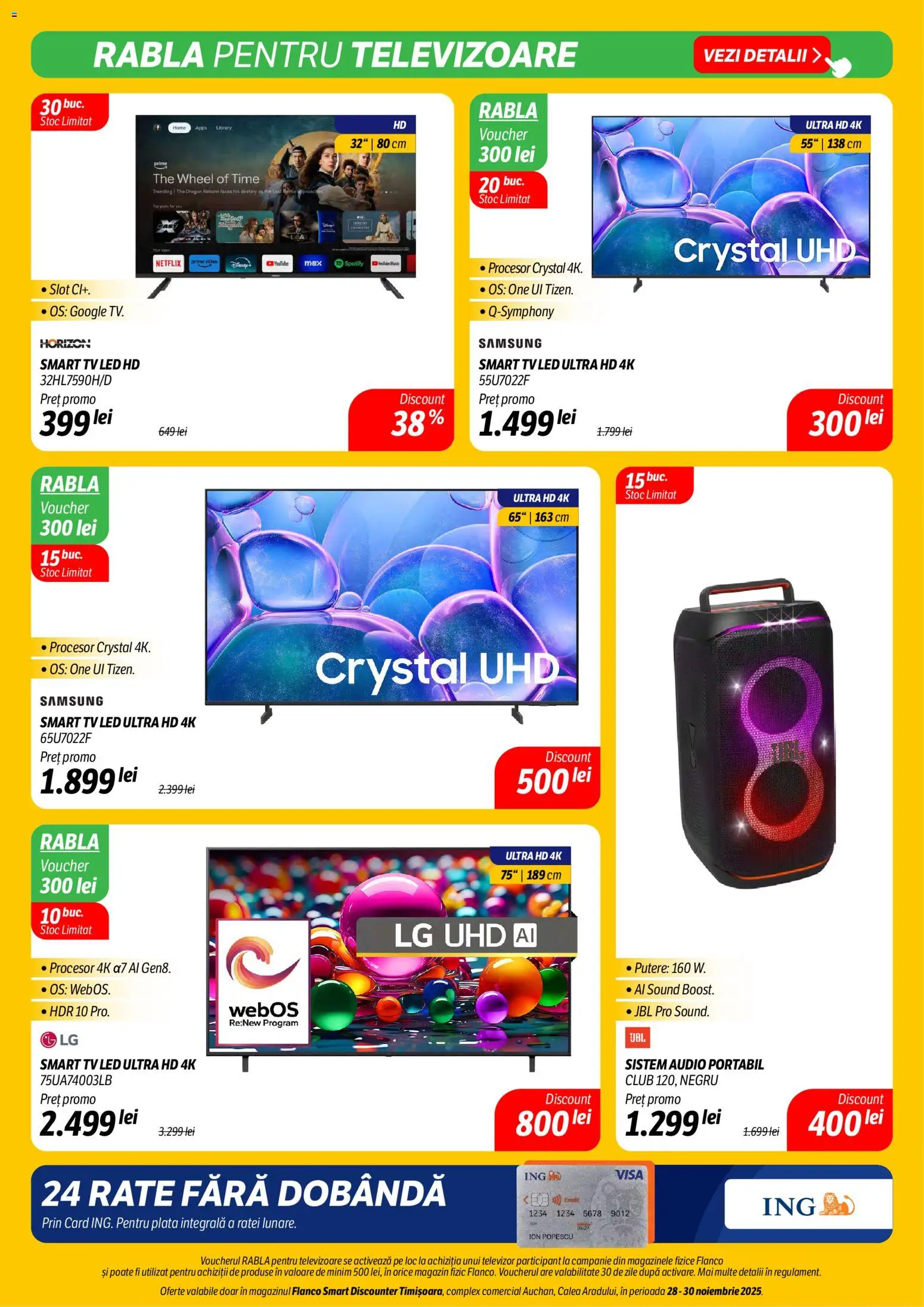Catalog Flanco 28 - 29 Noiembrie 2025 | Pagina 3 | Produse: Televizor, Audio, Babak, Sistem audio