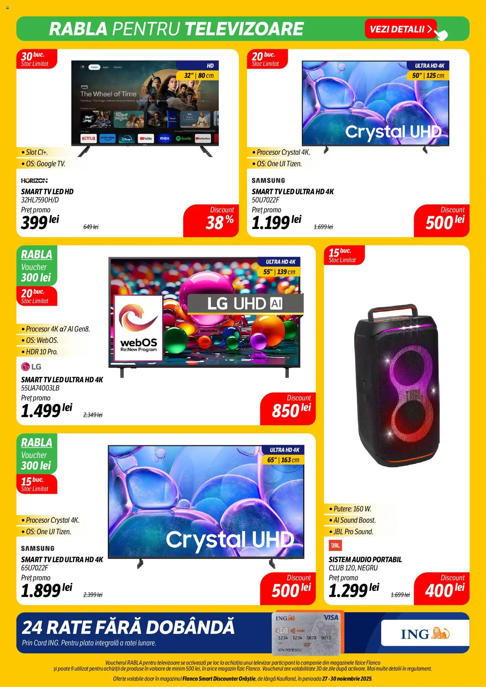 Catalog Flanco 27 - 29 Noiembrie 2025 | Pagina 3 | Produse: Televizor, Audio, Babak, Sistem audio