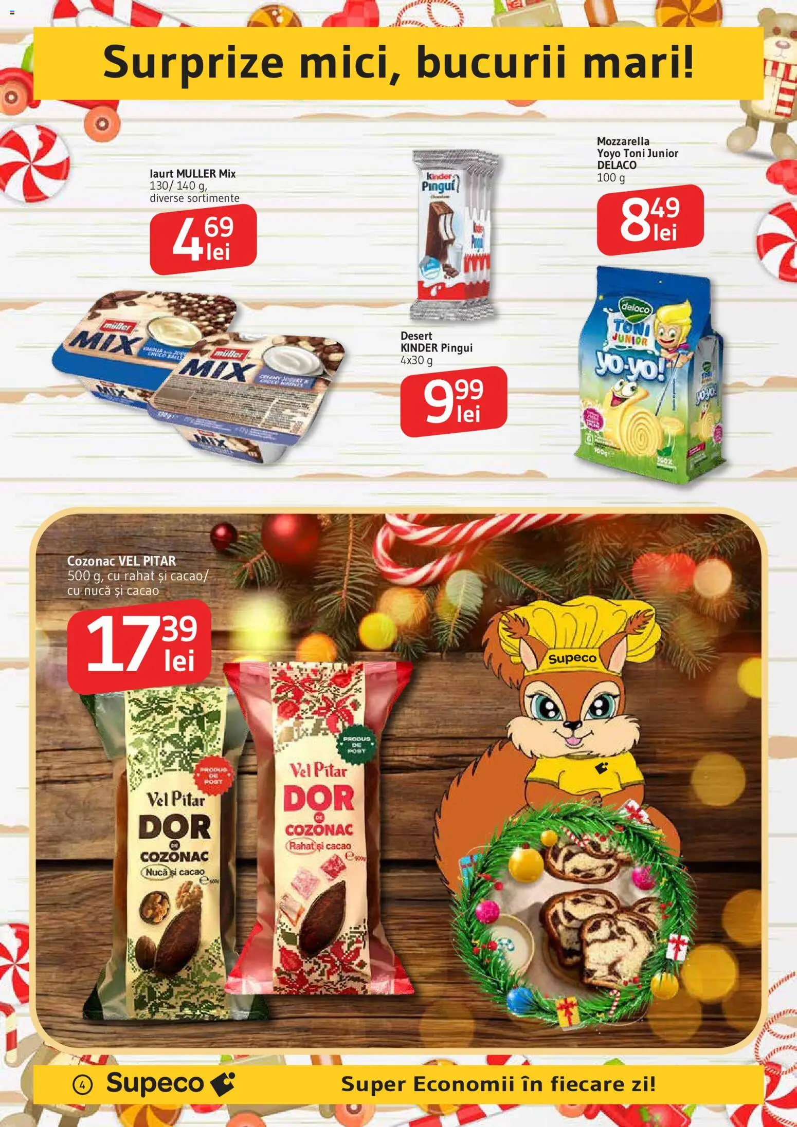 Catalog Supeco 27 Noiembrie - 9 Decembrie 2025 | Pagina 4 | Produse: Light Kedi Konservesi, Mozzarella, Cacao