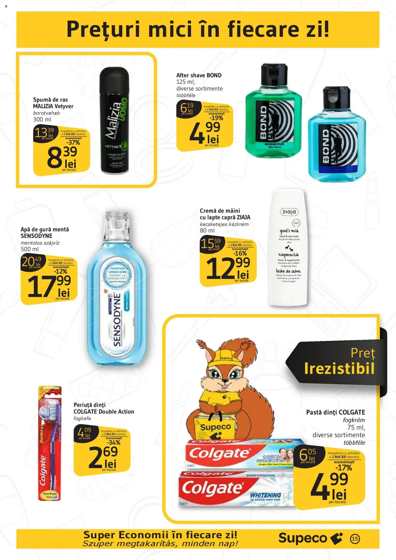 Catalog Supeco 27 Noiembrie - 9 Decembrie 2025 | Pagina 15 | Produse: After shave, Mici, Cremă de mâini, Apă