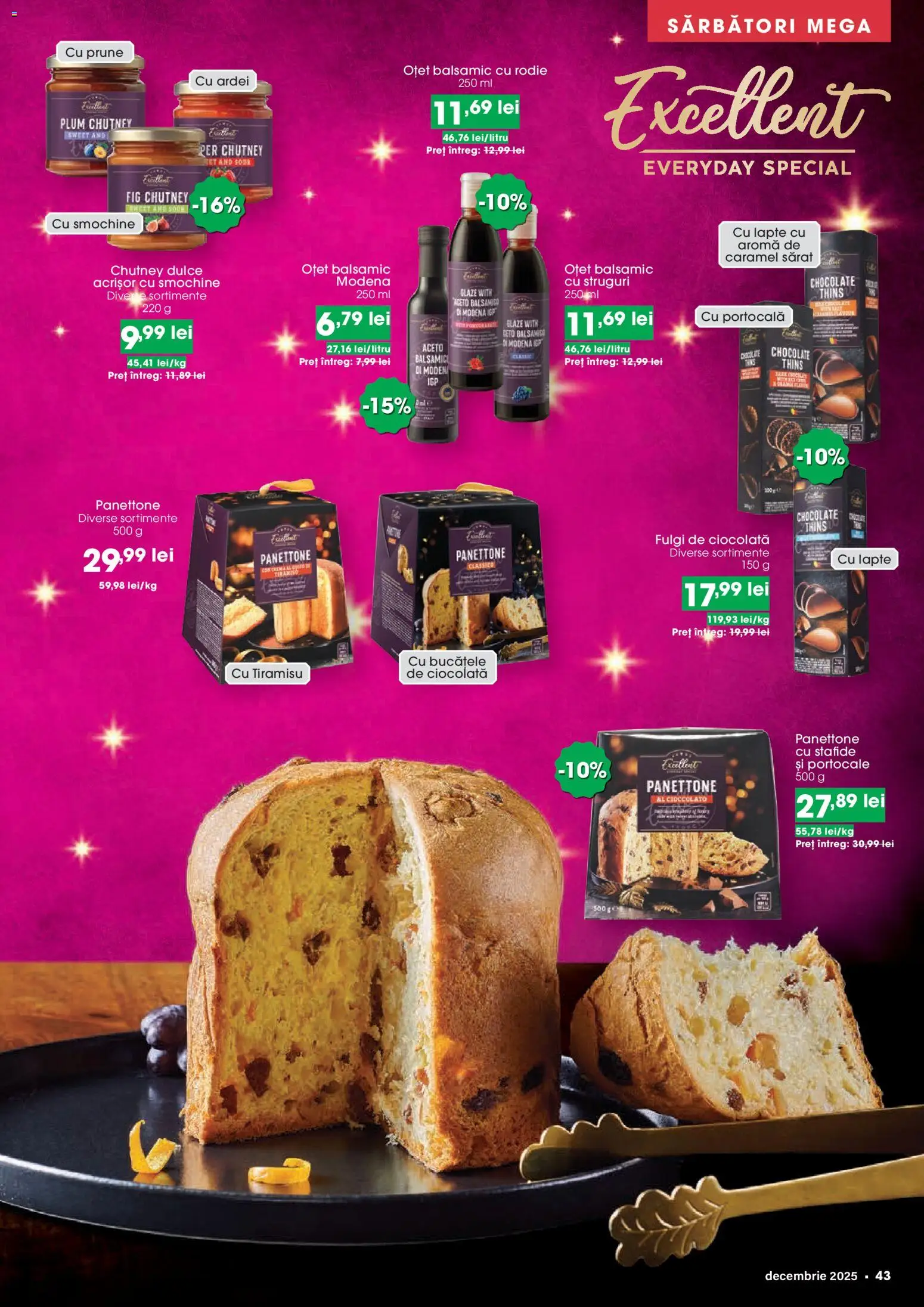 Catalog Mega Image 27 Noiembrie 2025 - 3 Ianuarie 2026 | Pagina 43 | Produse: Lapte, Portocale, Prune, Stafide