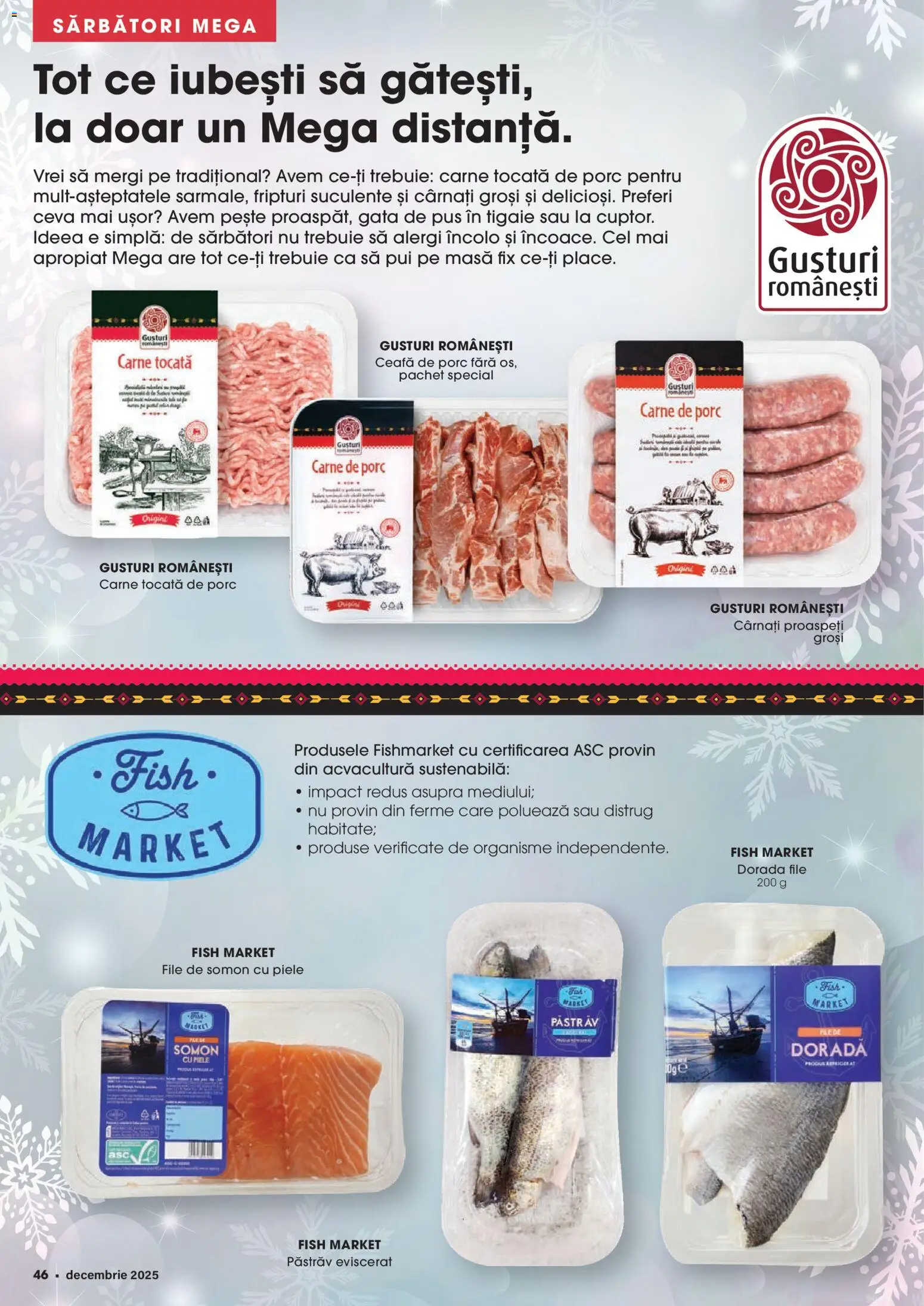 Catalog Mega Image 27 Noiembrie 2025 - 3 Ianuarie 2026 | Pagina 46 | Produse: Keçeli kalem, Hacıyatmaz Kedi Oyuncağı, Carne De Porc, Cârnați
