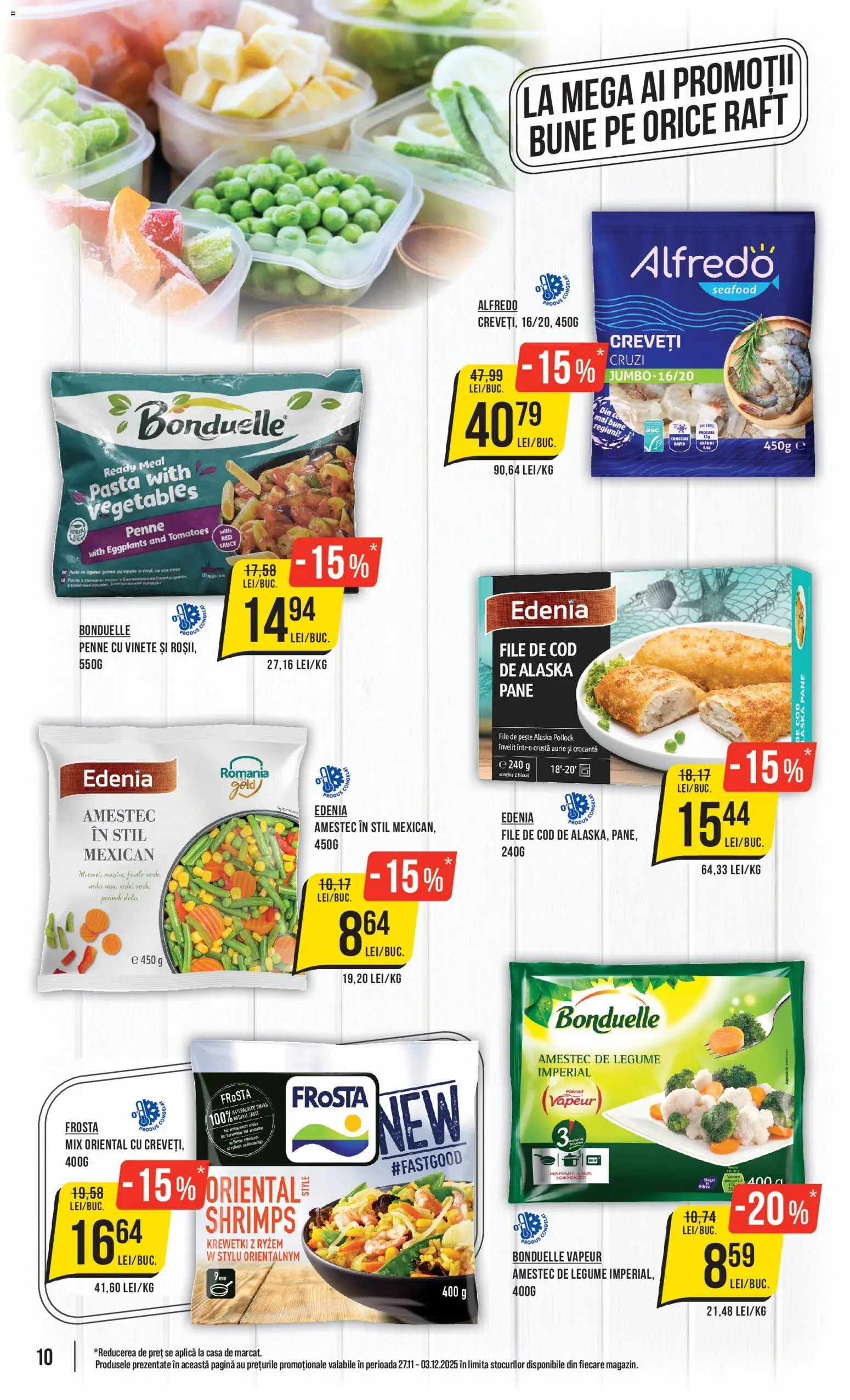 Catalog Mega Image 27 Noiembrie - 2 Decembrie 2025 | Pagina 10 | Produse: Pește, Porumb, Legume, Sos